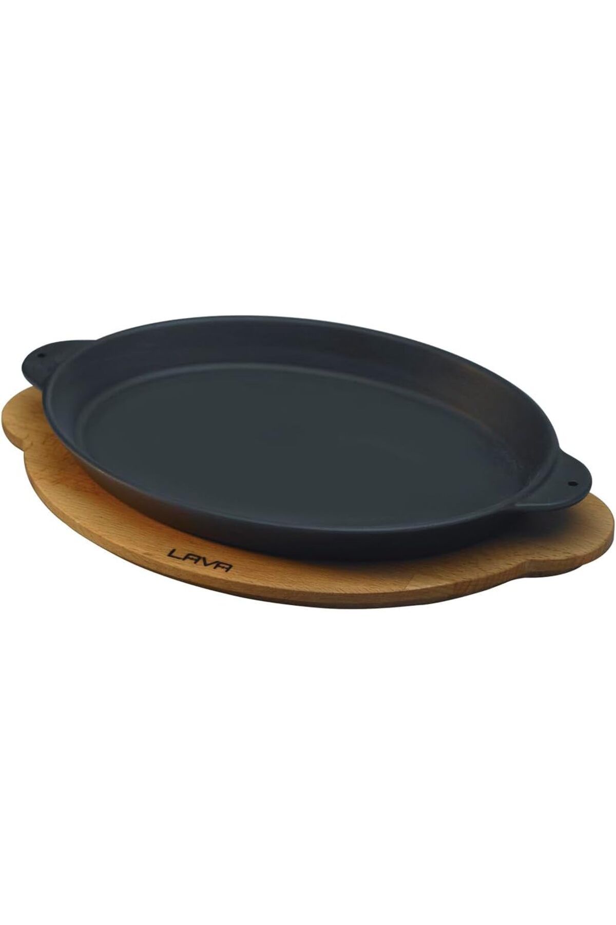 DERİK Derik Pişirme Kabı LV ECO FT 1824 T10 K4 Fajita Plaka, Oval, Integral Metal ve Ahşap Plaka, Ölç