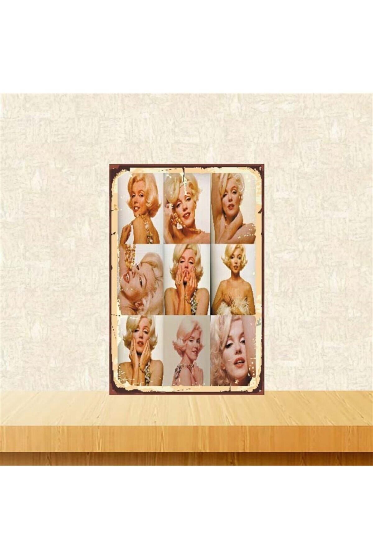 TAKIFİX Marilyn Monroe Retro Ahşap Poster