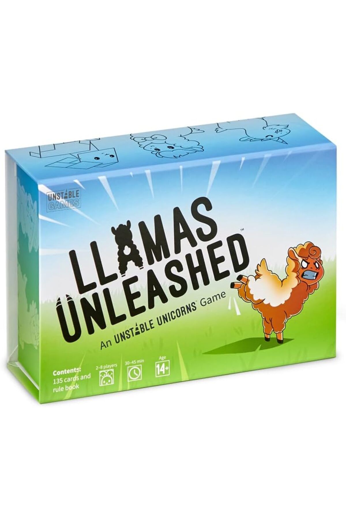 KDROĞLU plamystical Games TeeTurtle TEE4122 Llamas Unleashed, Çok Renkli newing 1139529