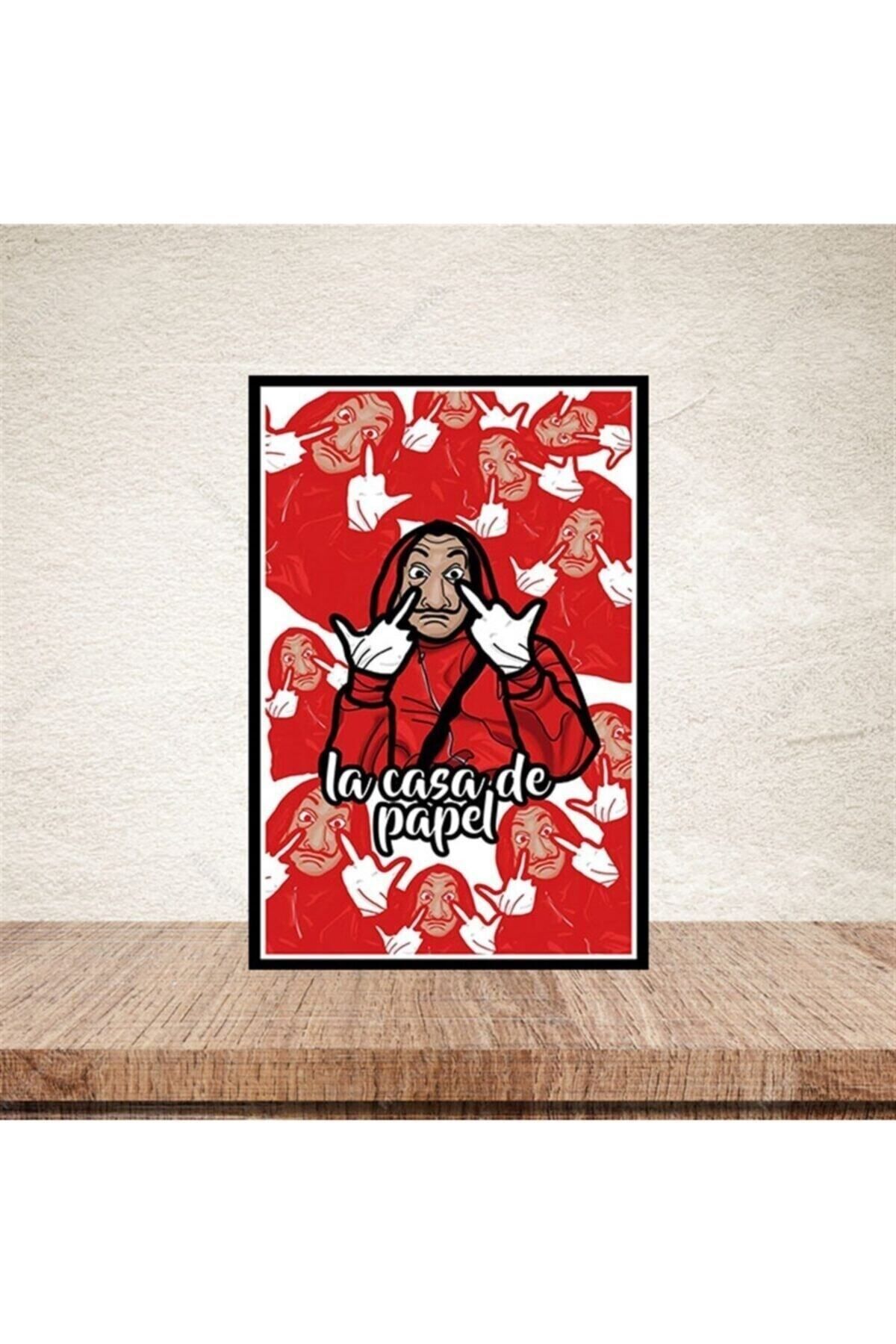 TAKIFİX La Casa De Papel 20-30 Cm Retro Ahşap Poster
