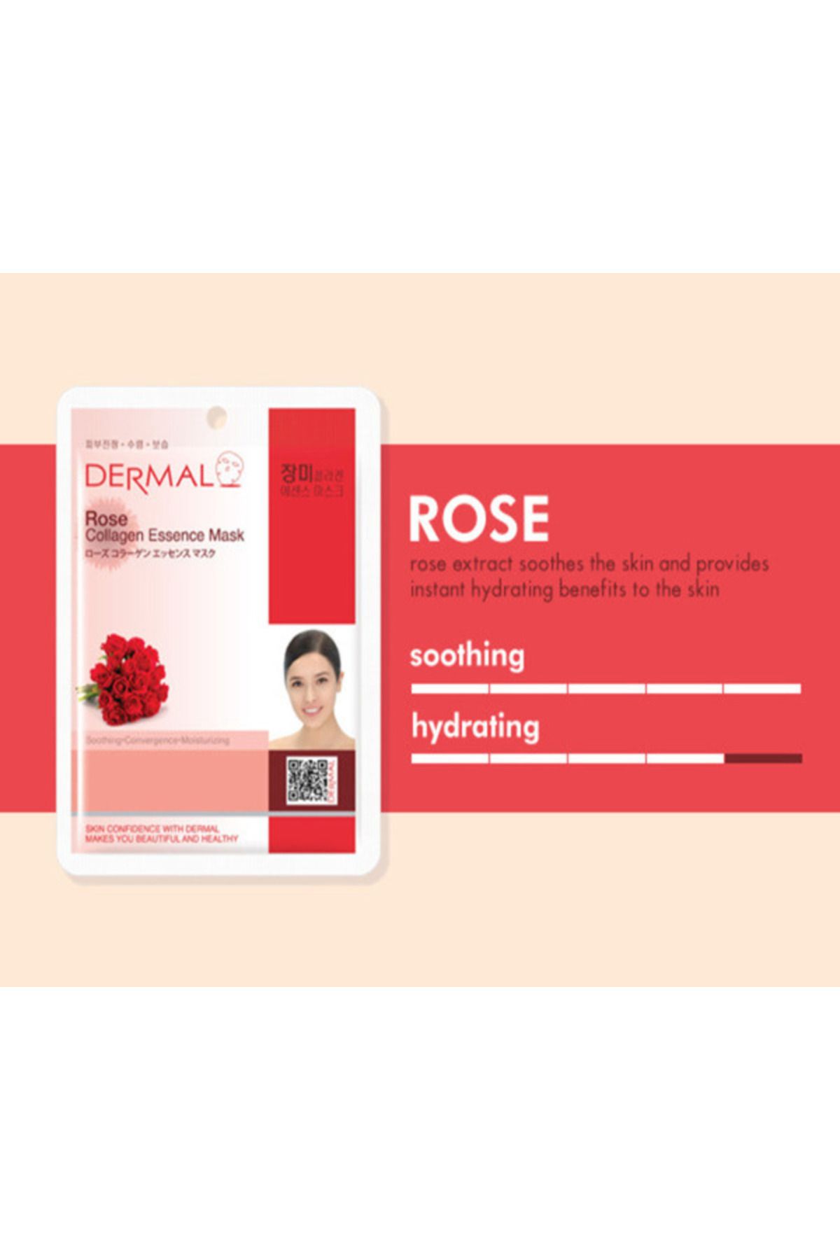 Dermal-Gold 3-layer Eye Mask - Moisturizing and Smoothing, Rose Extract Collagen Mask Set 5