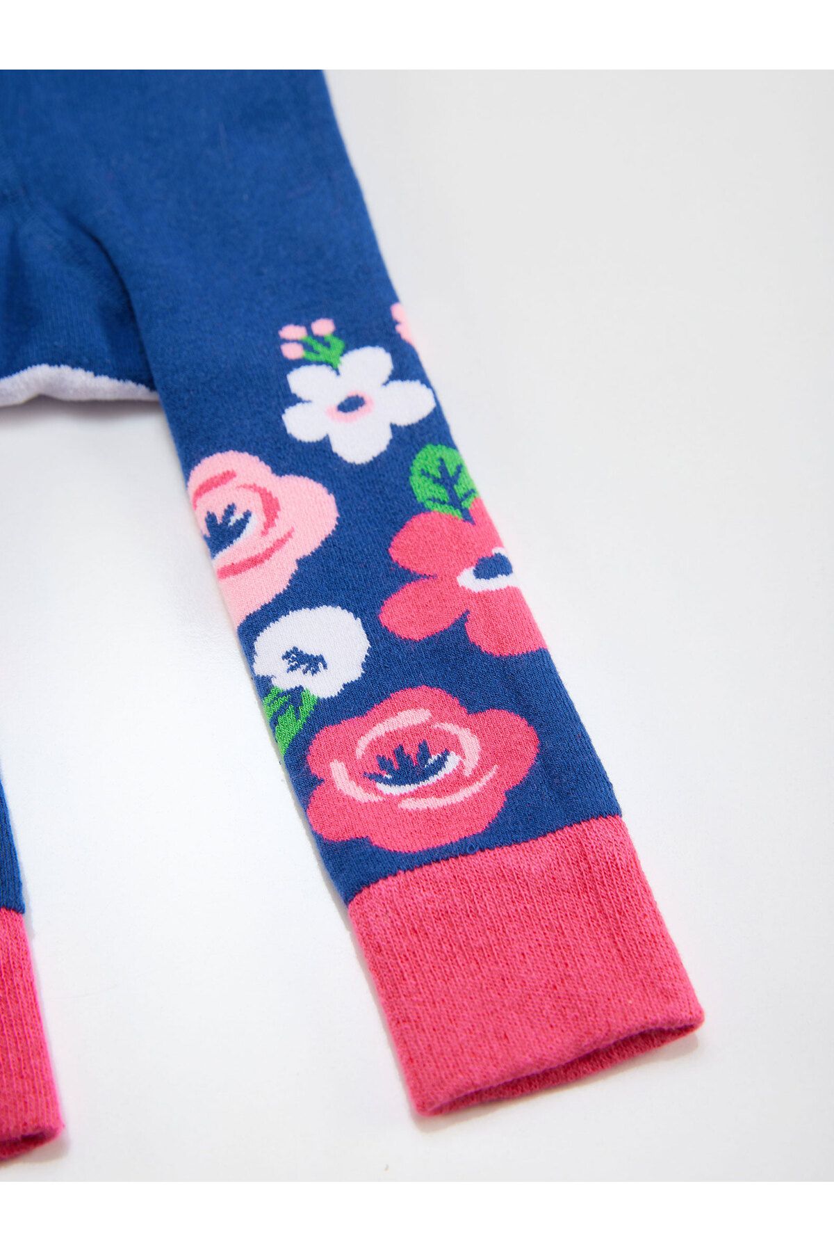 Denokids-Fox Baby Girl Navy Blue Pink Tights-Pants 4