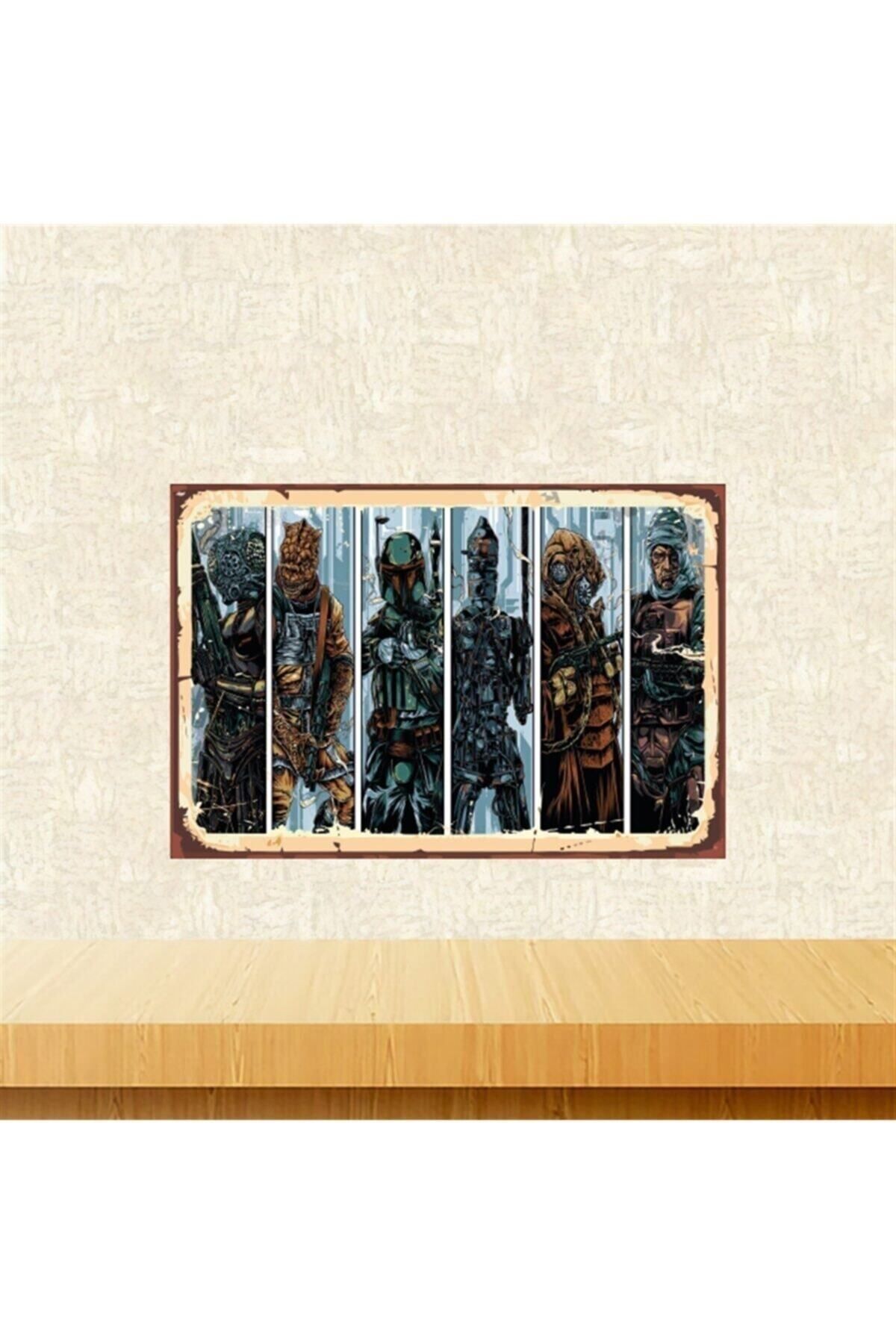 TAKIFİX Star Wars Tasarımlı 20-30 Cm Retro Ahşap Tablo Tkfx5695