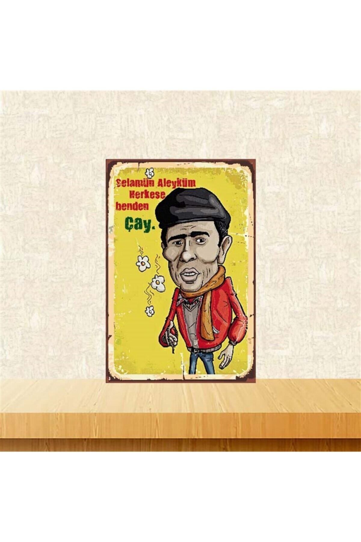 TAKIFİX Çiçek Abbas 20-30 Cm Retro Ahşap Poster
