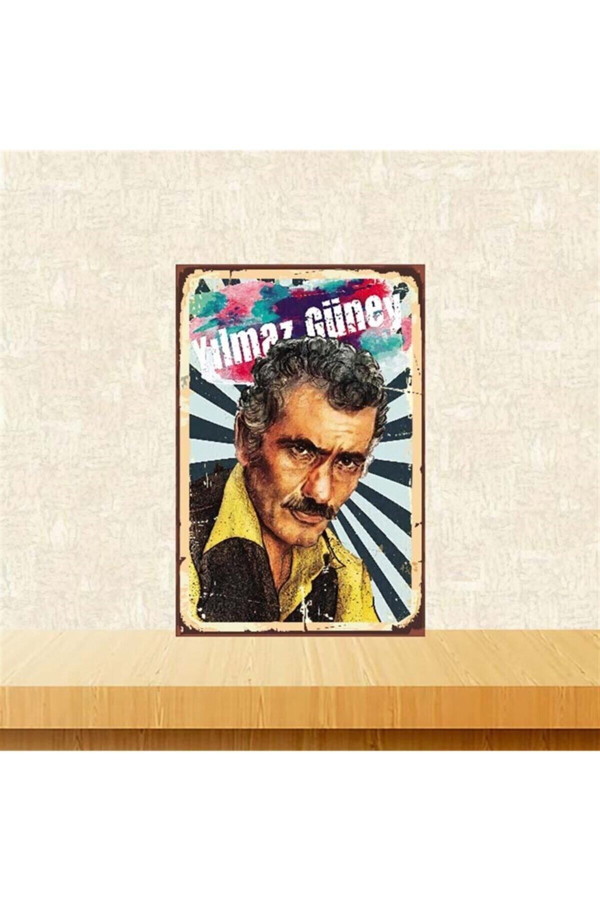 TAKIFİX Yılmaz Güney 20-30 Cm Retro Ahşap Poster