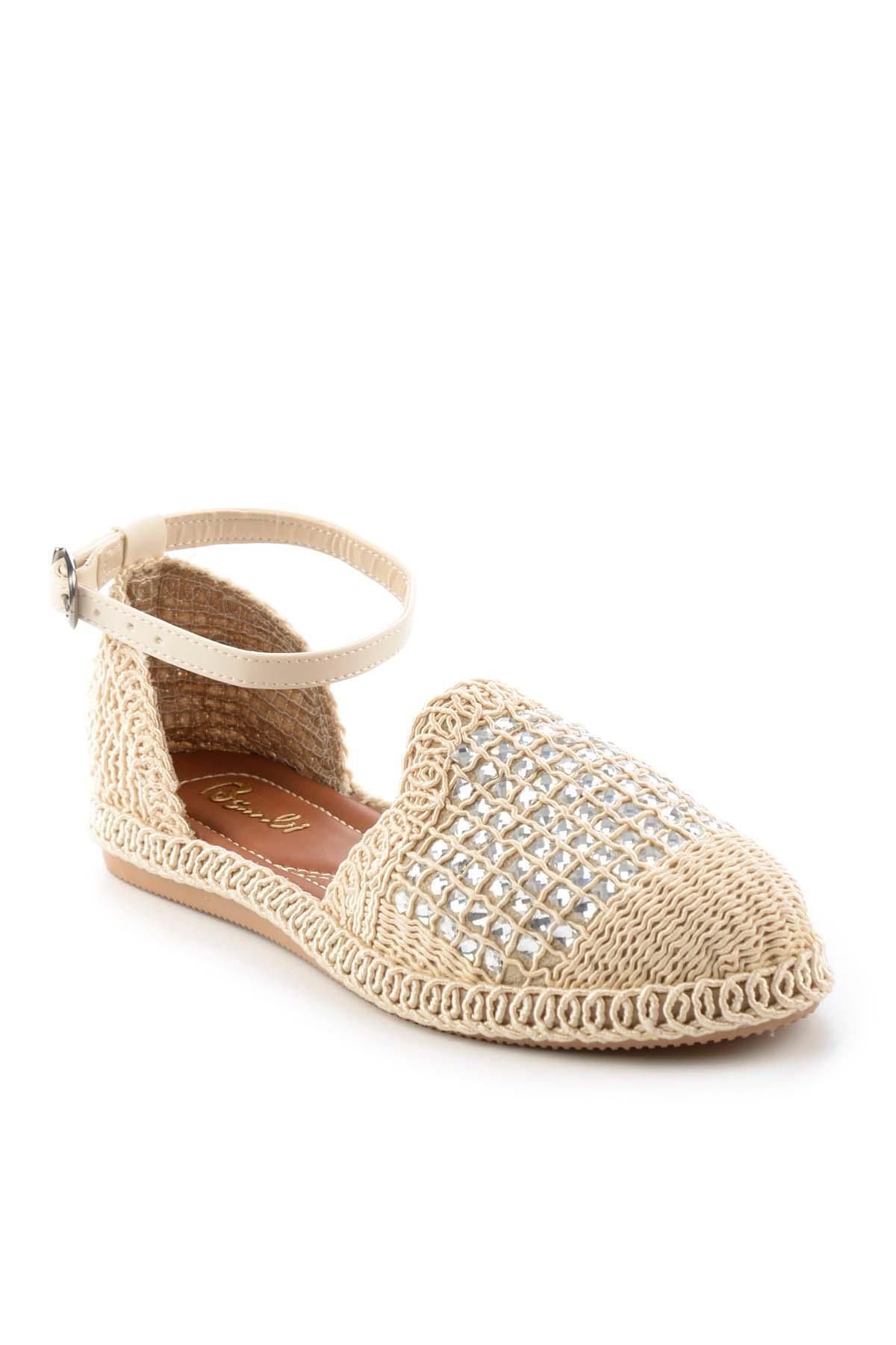 Bambi-Weiße gestrickte Damen-Espadrille – Skin K 01823170716 4