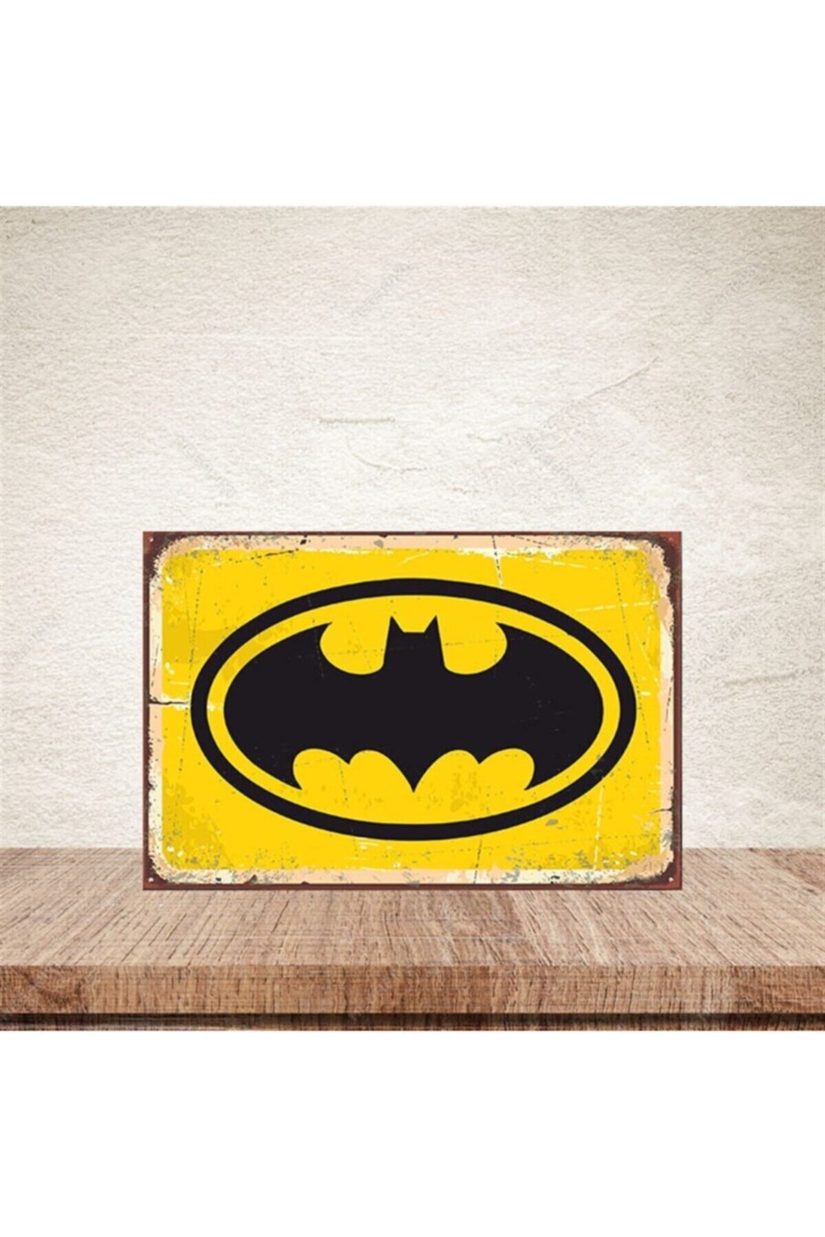 TAKIFİX Batman 20-30 Cm Retro Ahşap Poster