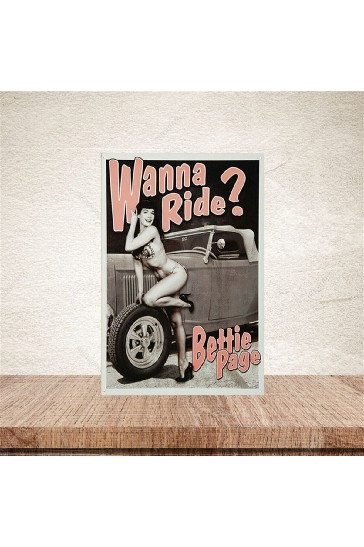 TAKIFİX Wanna Ride? Retro Ahşap Poster