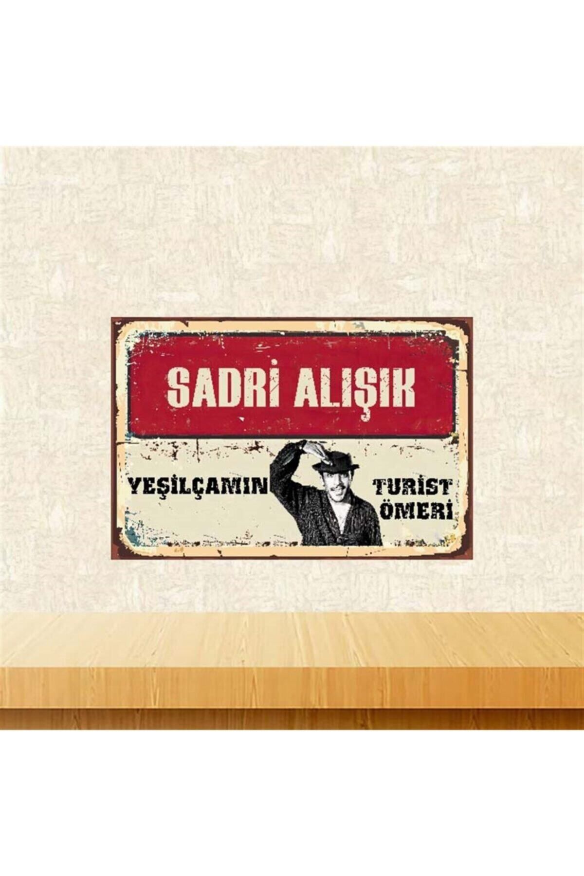 TAKIFİX Sadri Alışık Yeşilçamın Turist Ömeri 20-30 cm Retro Ahşap Poster