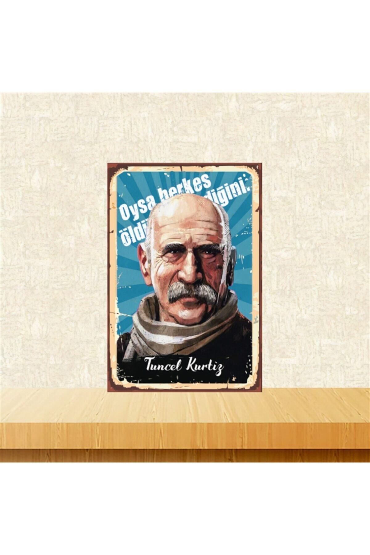 TAKIFİX Oysa Herkes Öldürür Sevdiğini Tuncel Kurtiz Retro Ahşap Tablo 20-30 cm