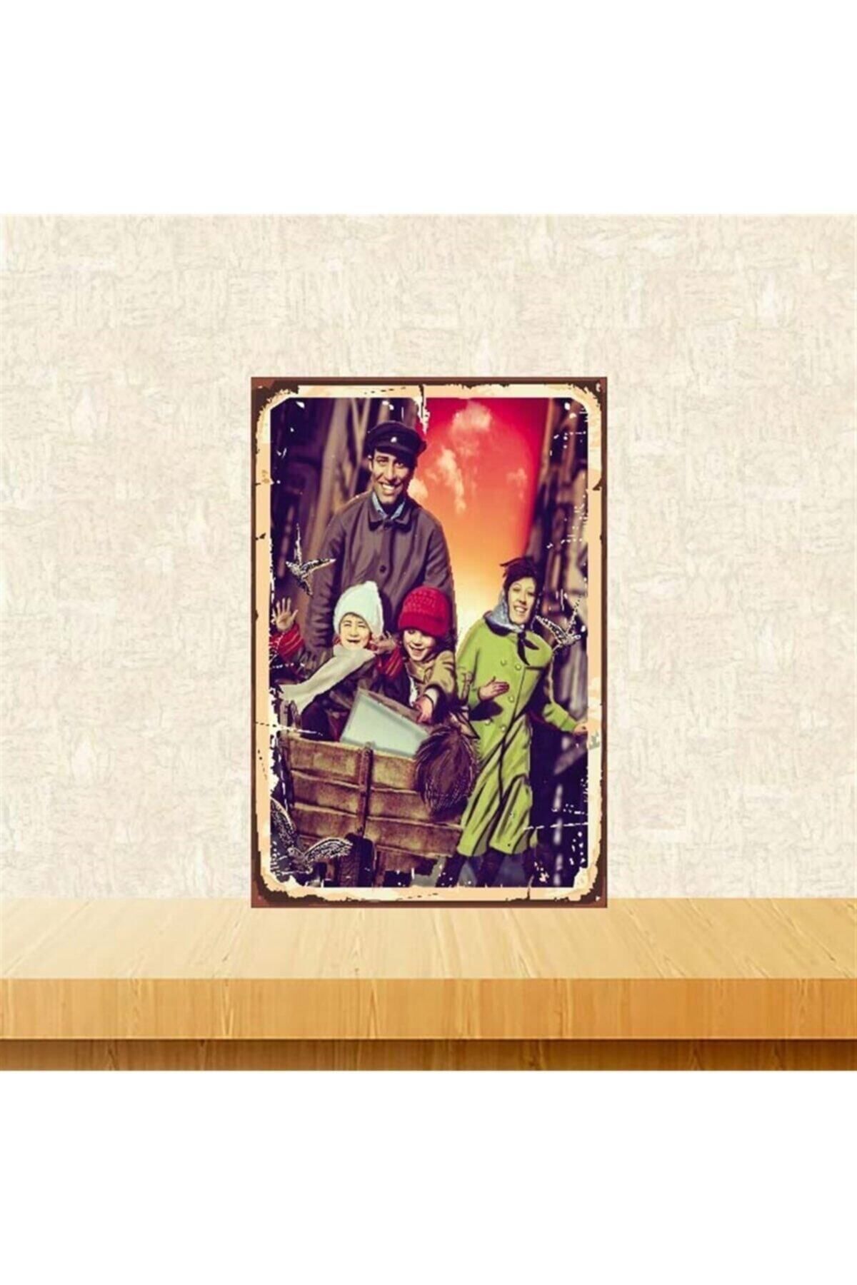 TAKIFİX Çöpçüler Kralı Ayşen Gruda Kemal Sunal 20-30 Cm Retro Ahşap Poster