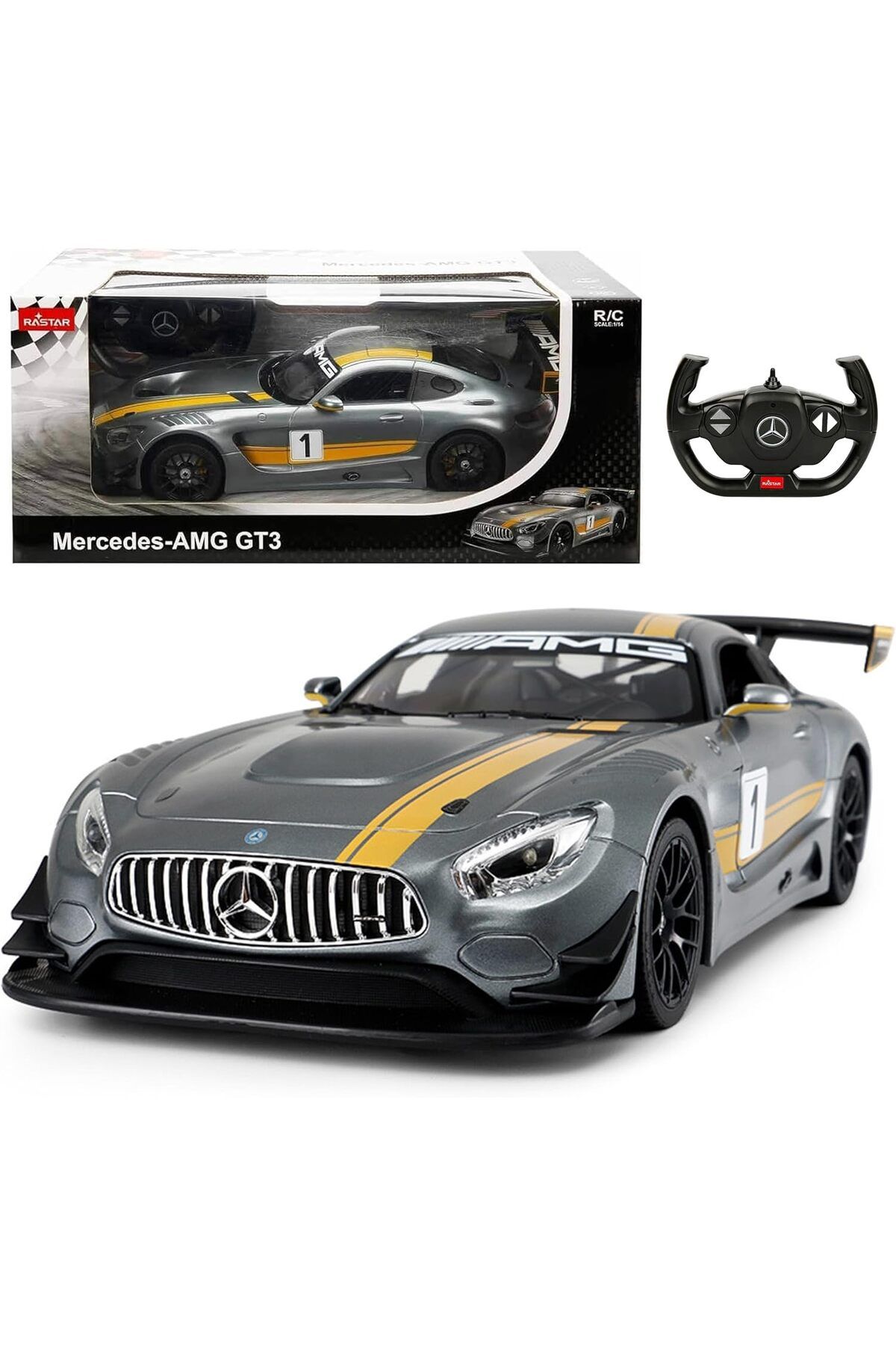 mazıdağı mazzıdağ Mercedes Amg Gt3 1:14 Uzaktan Kumandalı Işıklı Araba new store 1133631