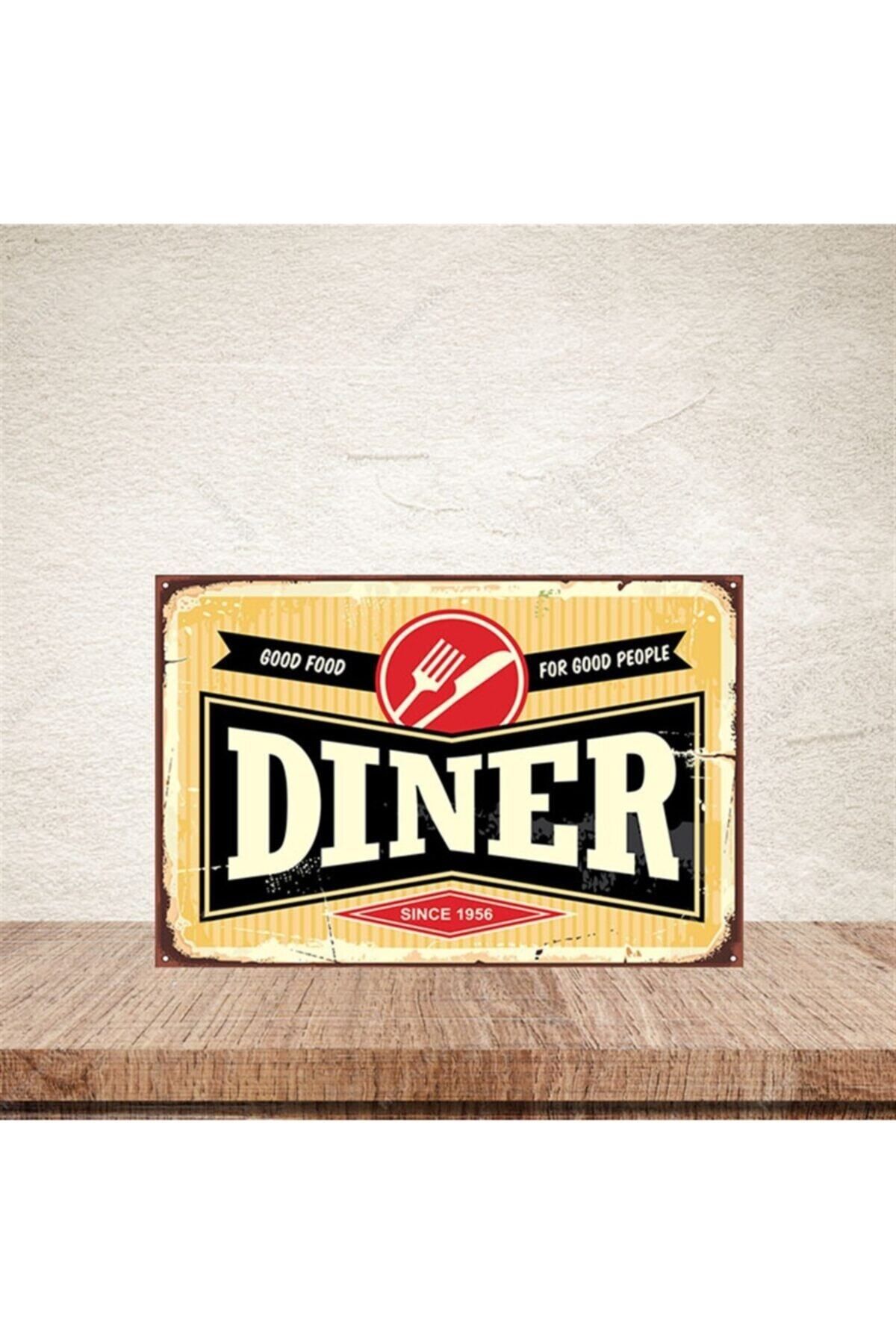 TAKIFİX Diner 20-30 Cm Retro Ahşap Poster