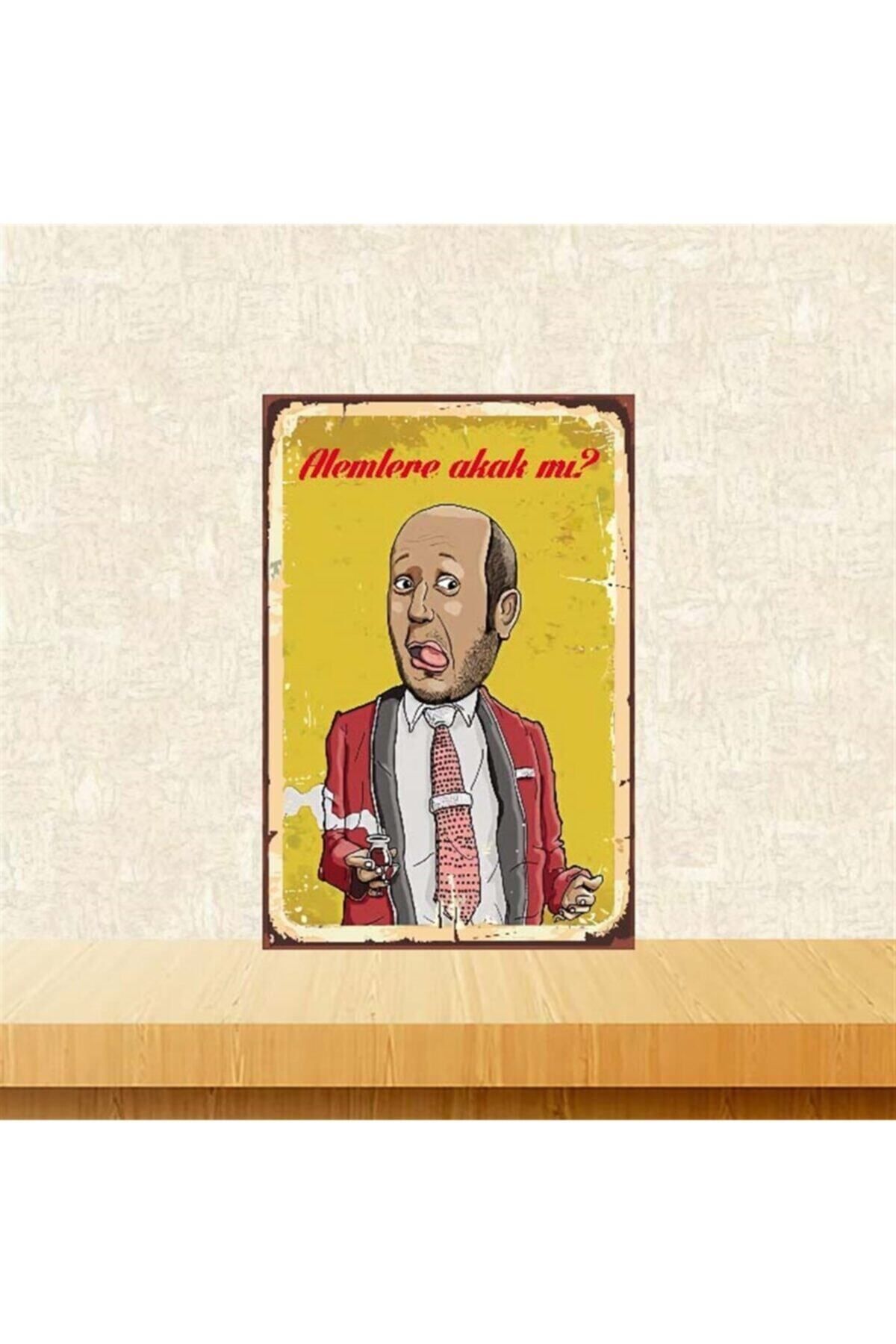 TAKIFİX Alemlere Akak Mı Retro Ahşap Poster 20-30 cm