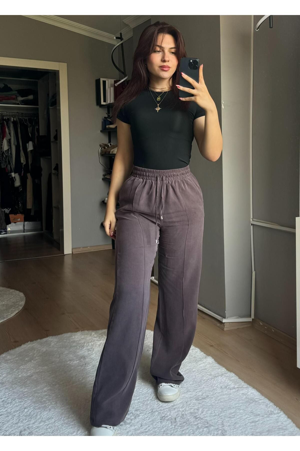 Lusenta Kumaş Çımalı Pantolon