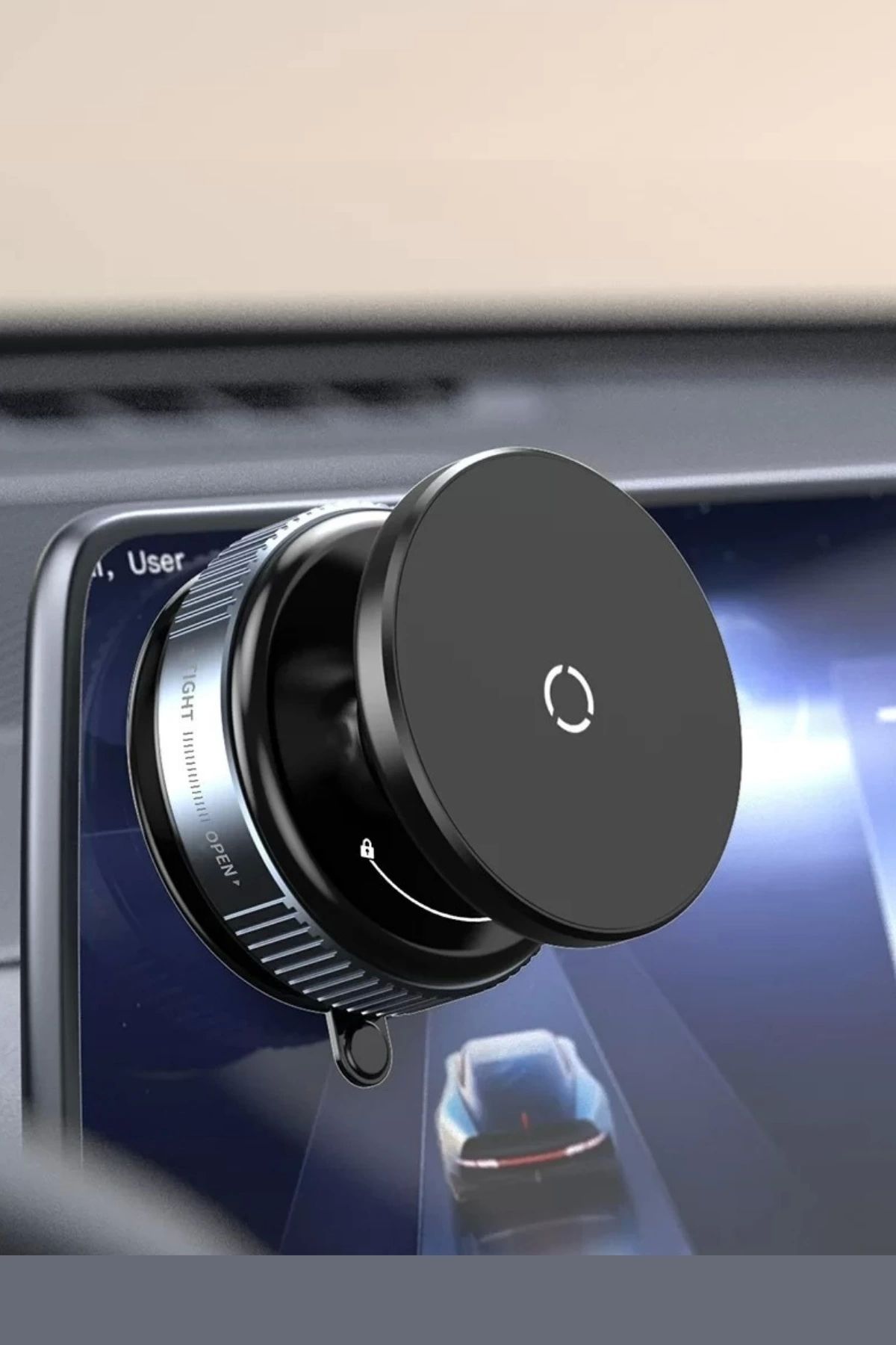 K009 Vakumlu Manyetik 360' Dönebilen Katlanır Magsafe Araç Ev Ofis Pürüzsüz Zeminler Tutucu