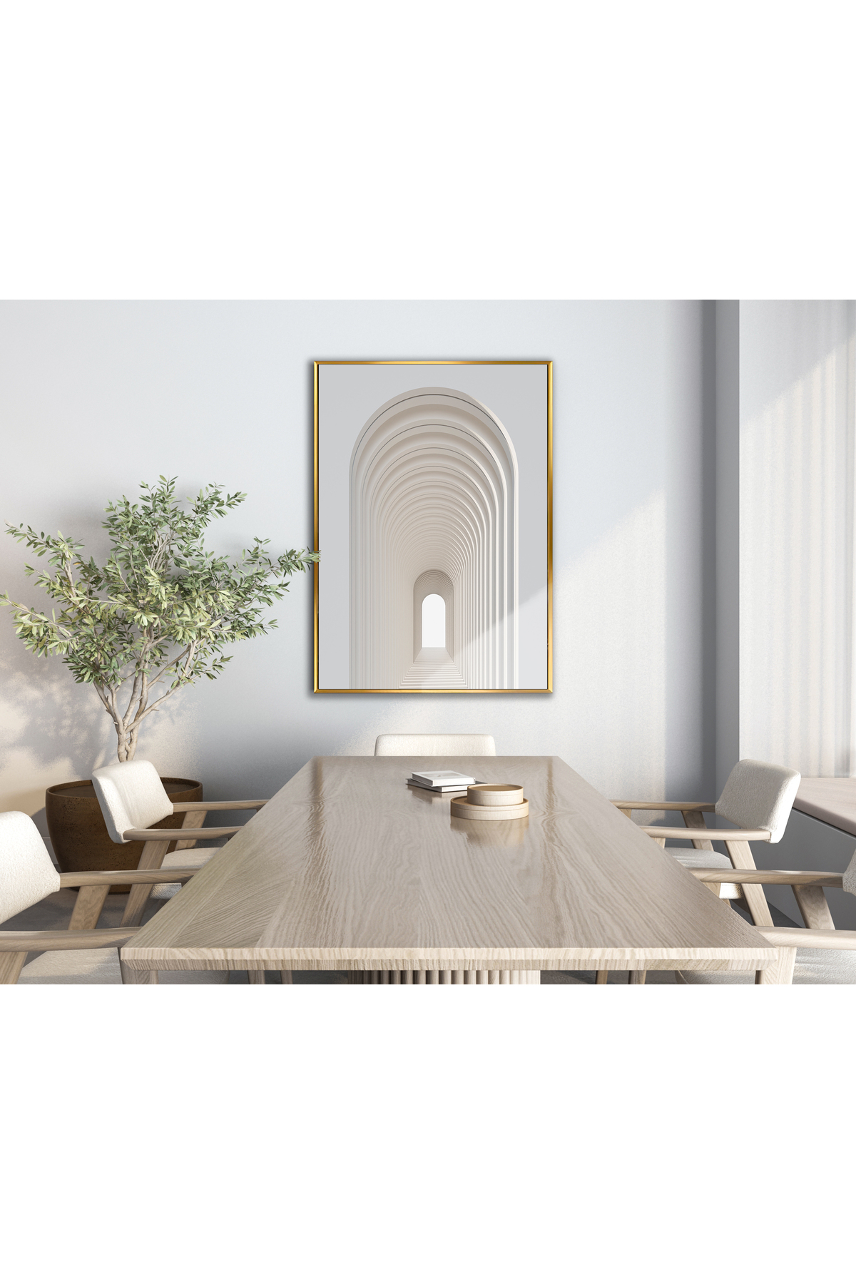 HARIKABIREV|SOFT| WHITE BOHEMIAN DOOR PATTERN MODEL |FRAMED TEMPERED GLASS TABLE SINGLE VERTICAL
