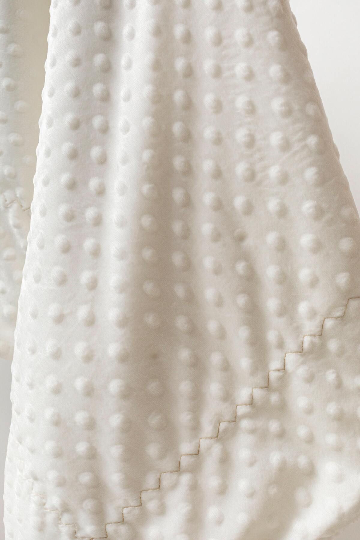 Bebitof-Chickpea Patterned Lamb Lined Double Layer 108X85 Cm. Blanket 3