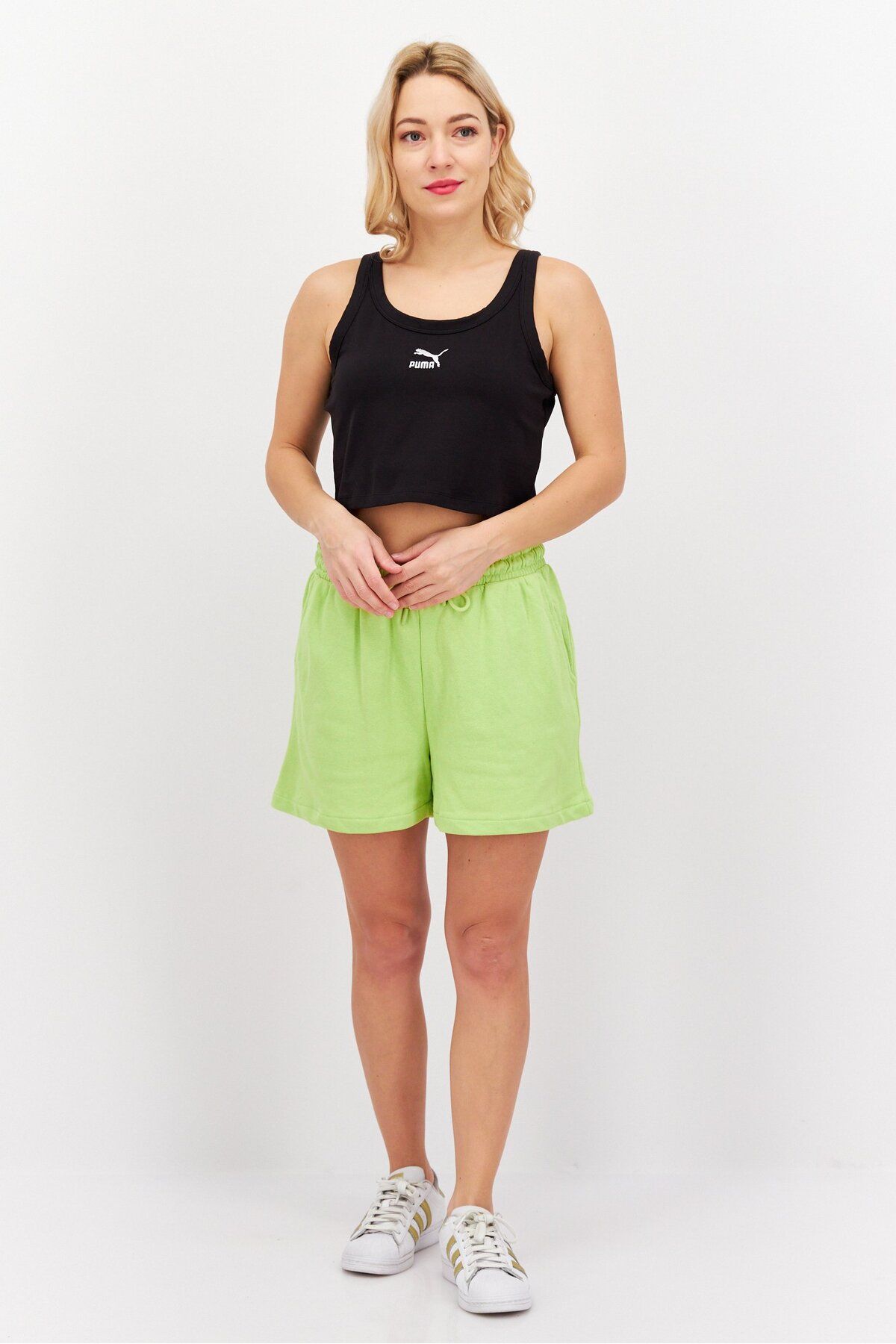 Puma-Women Sportswear Fit Sleeveless Running Tops, Black/White 4
