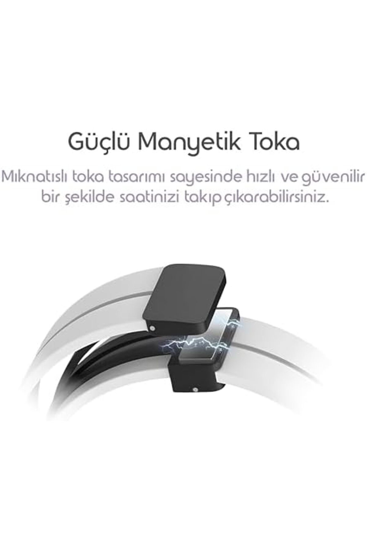 DERİK Simurg 18mm Akıllı Saat Modelleri İçin Watch GT4 41mm İle Uyumlu Katlanabilen Manyetik Tokalı