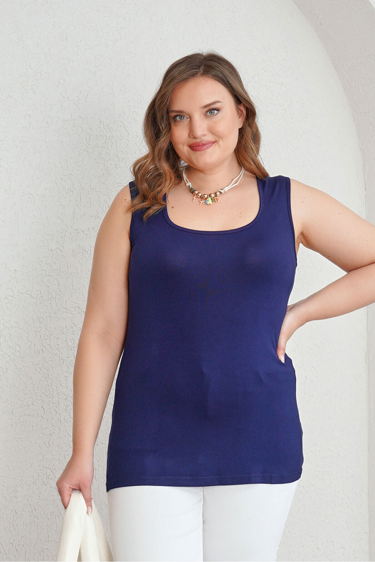 Büyük Moda-Basic Sleeveless Combed Body 1