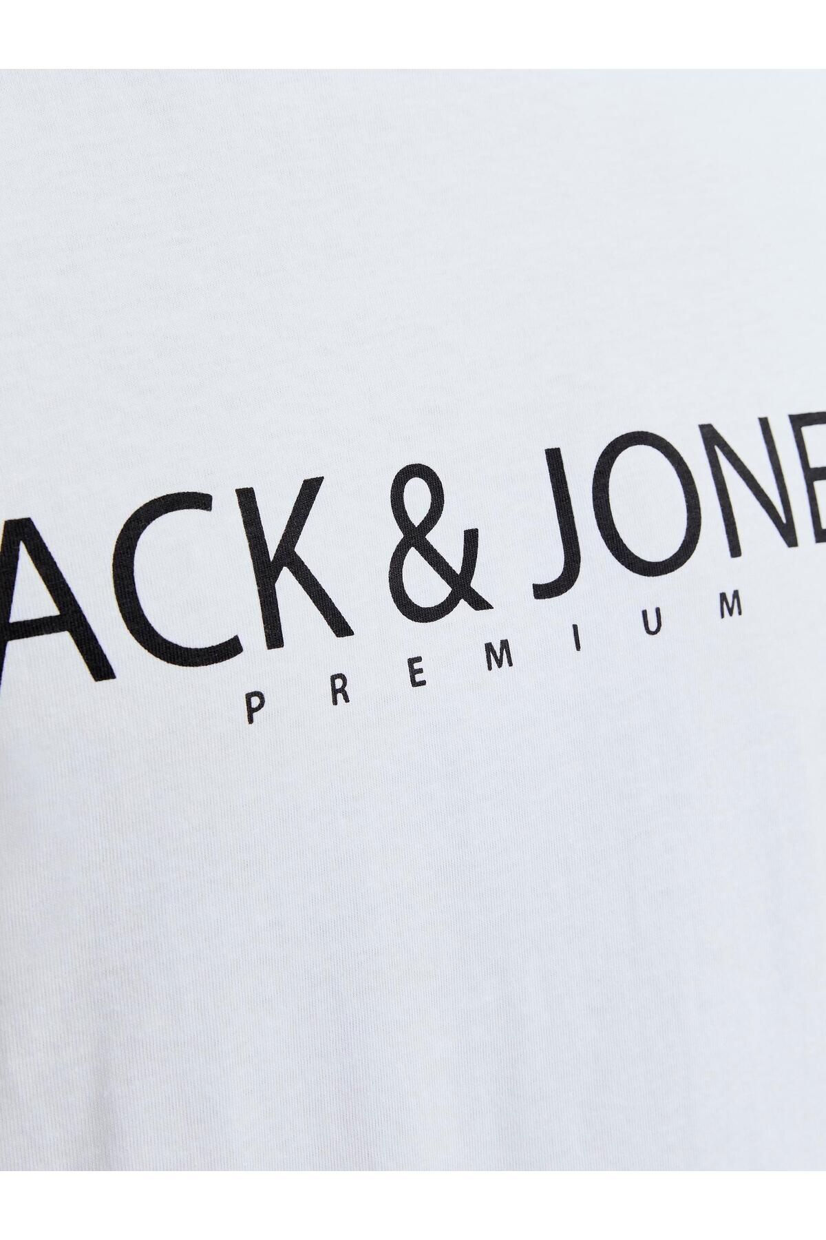 Jack & Jones-Jprblajack Ss Tee Crew Neck Fst Ln Men's White T-Shirt - 12256971 6