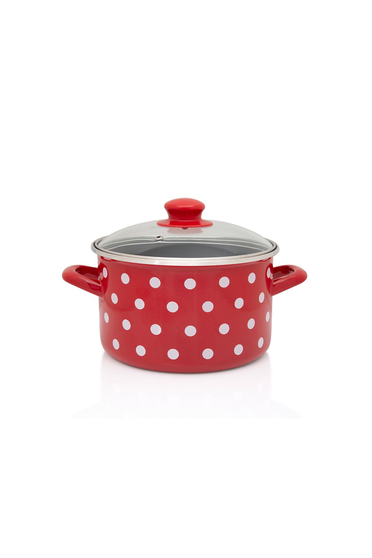 Metalac Oala 5l Cu Capac Din Sticla Tufne Metalac, Email, 22cm, 5l - One Size