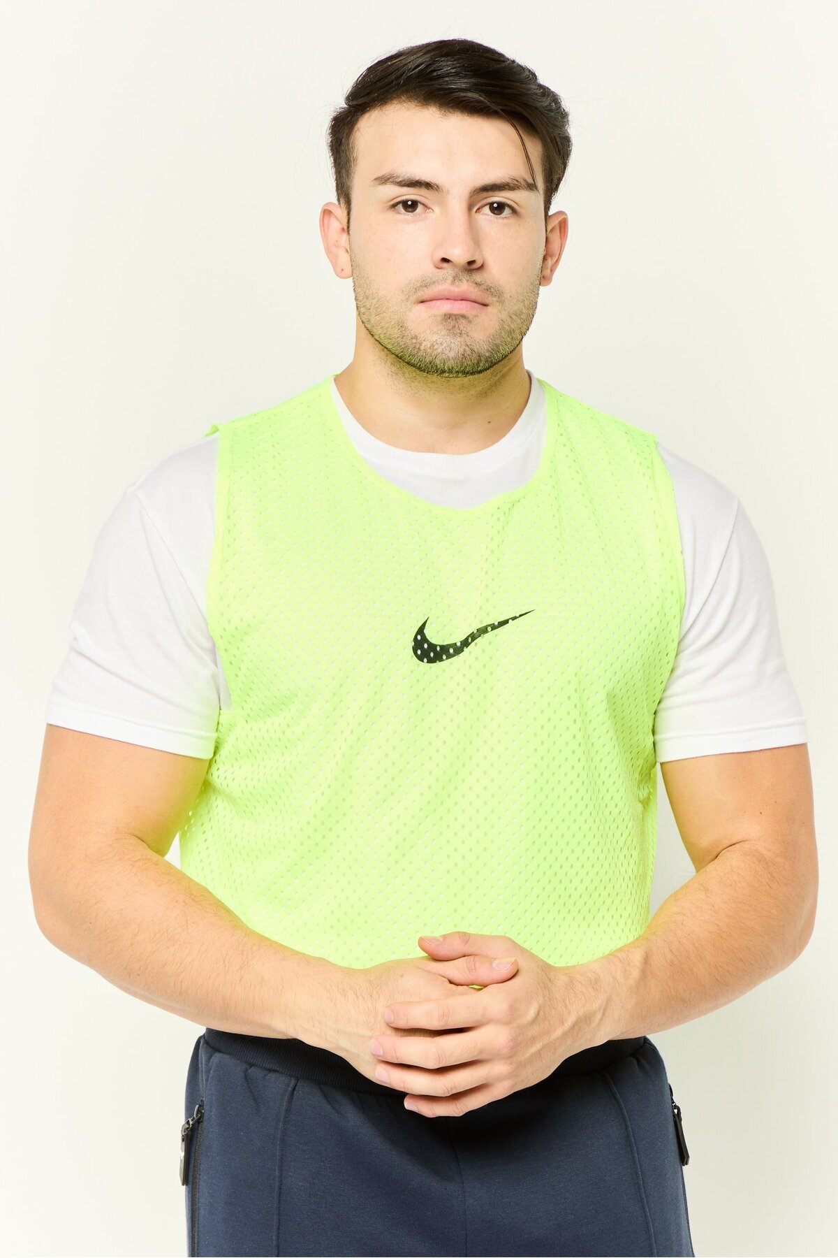 Nike-Men Sportswear Fit Sleeveless Training Vest, Neon Green 1