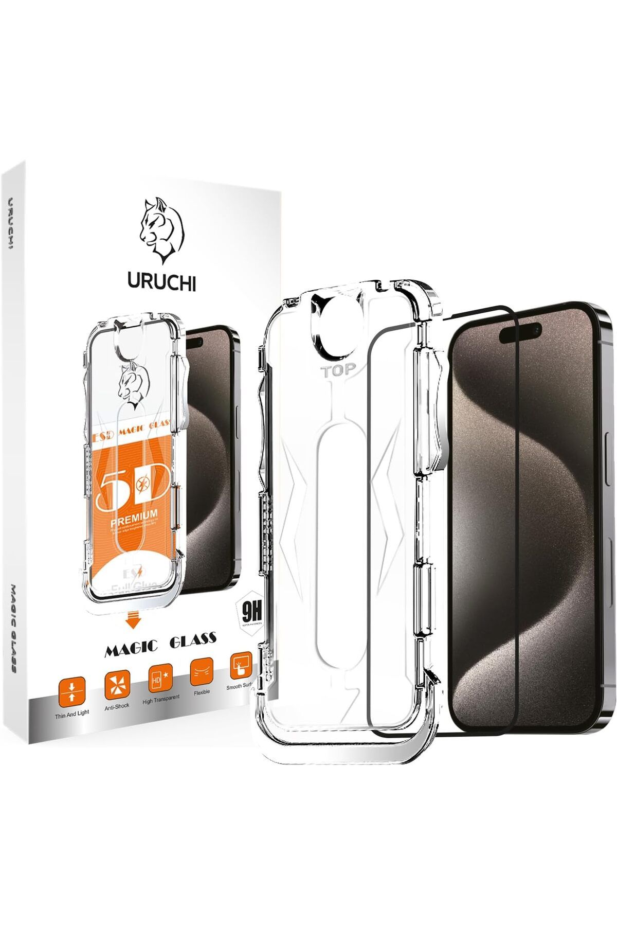 DERİK KADROĞLU iPhone 14, iPhone 13 Pro ve iPhone 13 (6.1'') İle Uyumlu PREMIUM Hizalama Aparatlı ve Ta