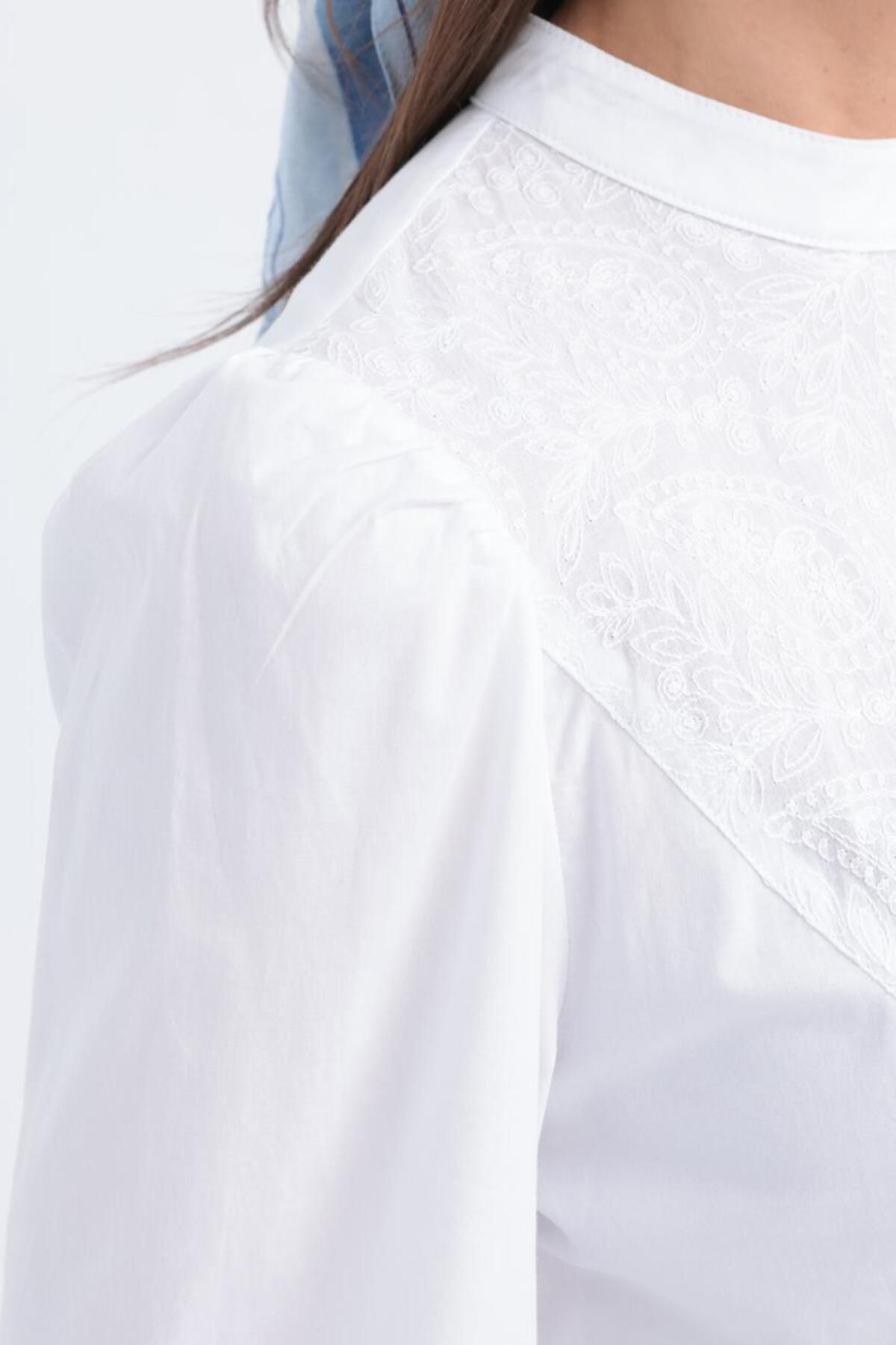ALLDAY-Scallop Garnished Handle Elastic Poplin Tunic X50249A0 4