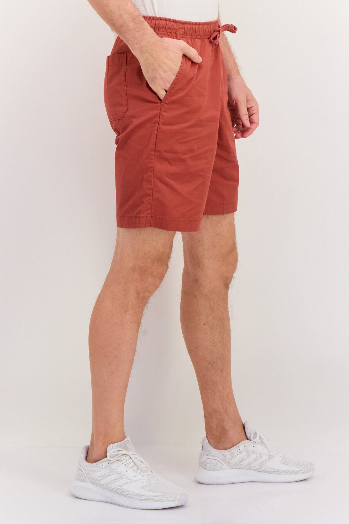 GAP-Men Plain 8 Inseam Basic Shorts, Red 2