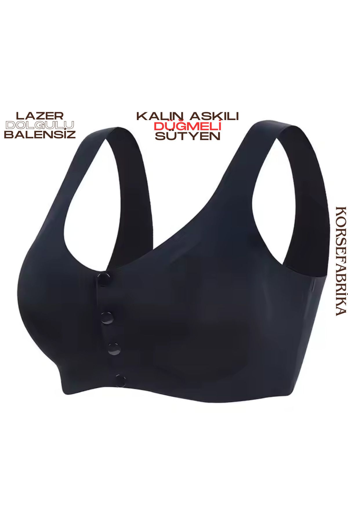 korsefabrika trend mood store-Front Button Invisible Ghost Bra with Underwire Seamless Laser Removable Pads 2