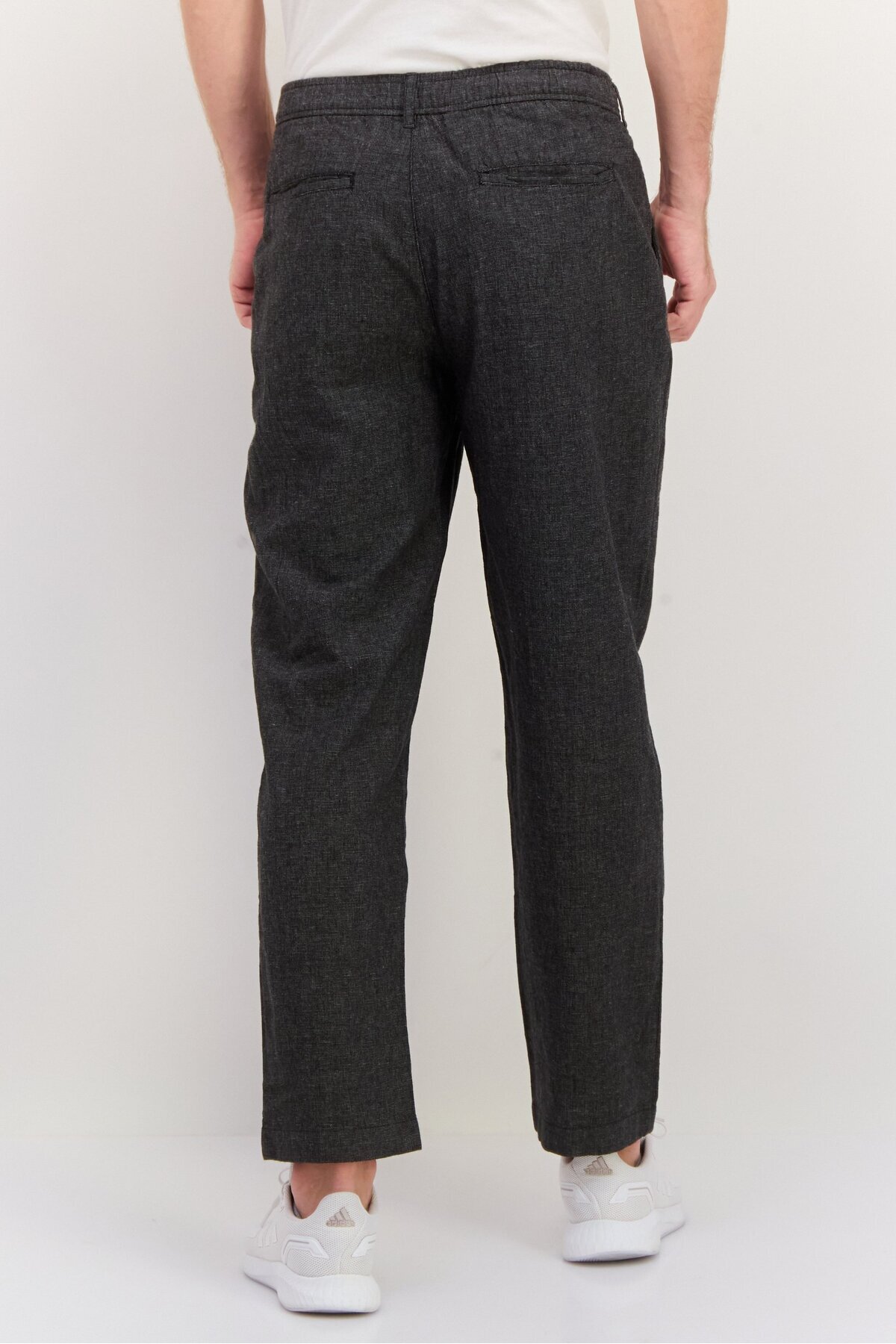 GAP-Men Relaxed Fit Microdot Straight Leg Pants, Dark Grey 3