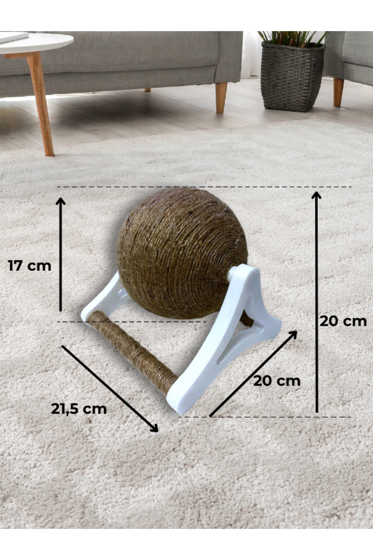 AC BOX-Plastic Cat Scratching Ball with String 3
