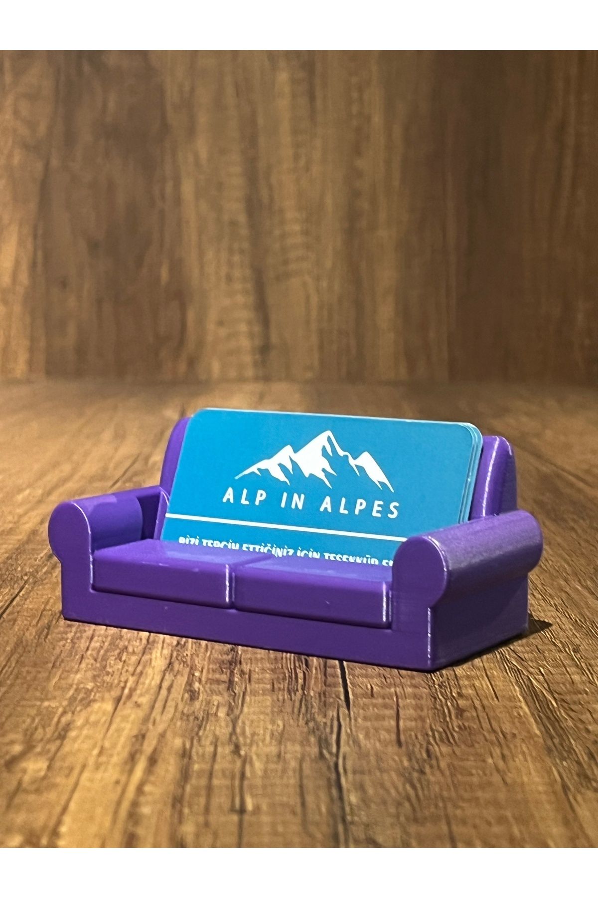 Alp in Alpes Oval Koltuk Kartvizitlik (Mor)