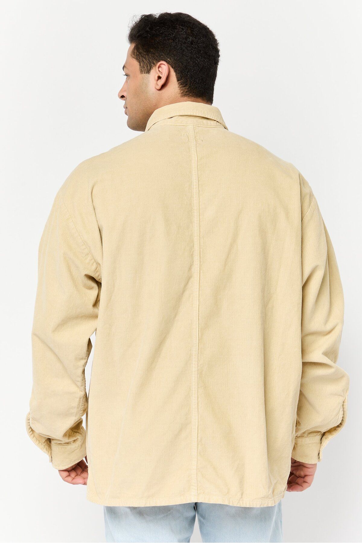 Diesel-Men Micro Corduroy Jacket Shirt, Khaki 4