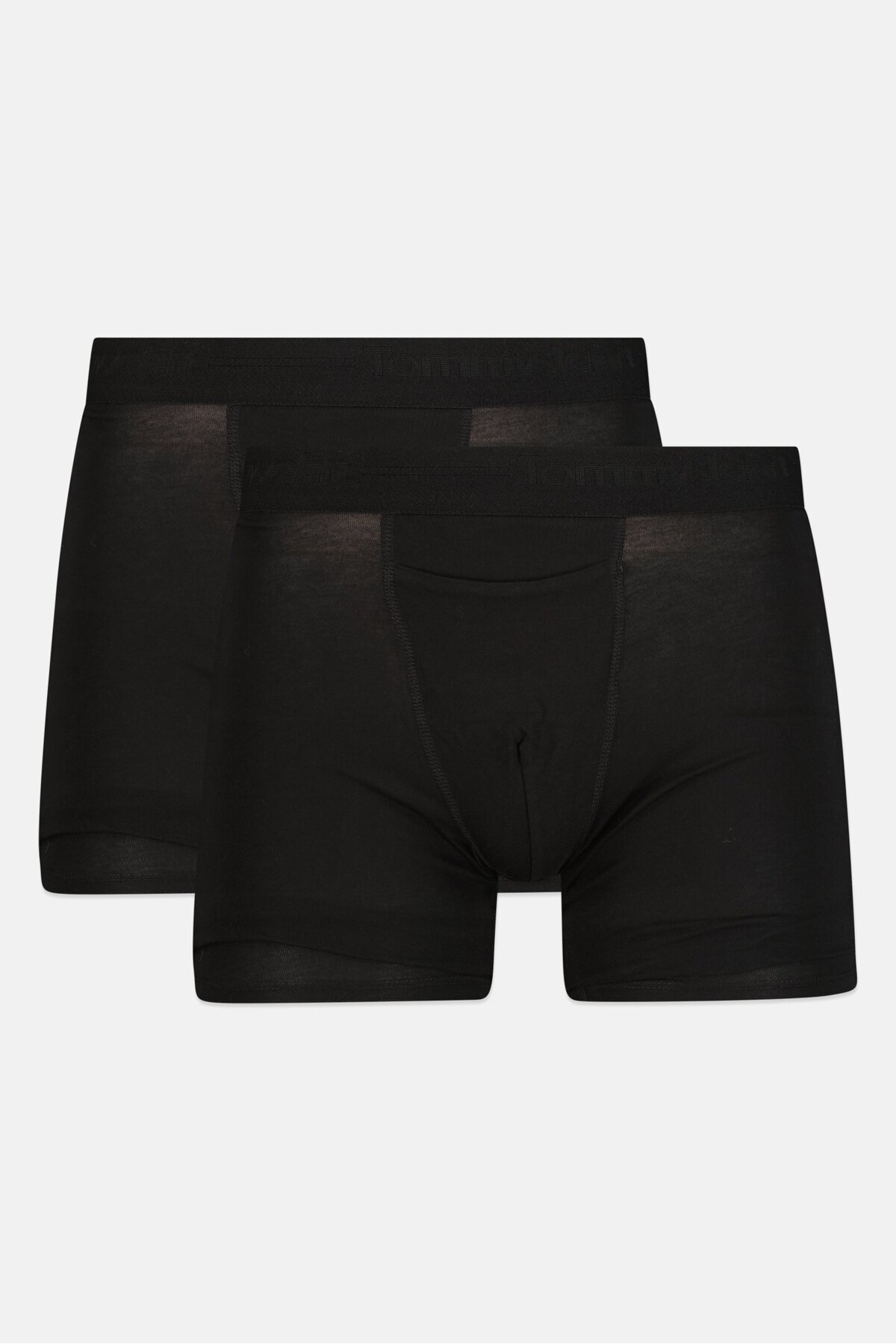Tommy John-Men 2 Pieces 9 Inseam Plain Boxer Briefs, Black 1