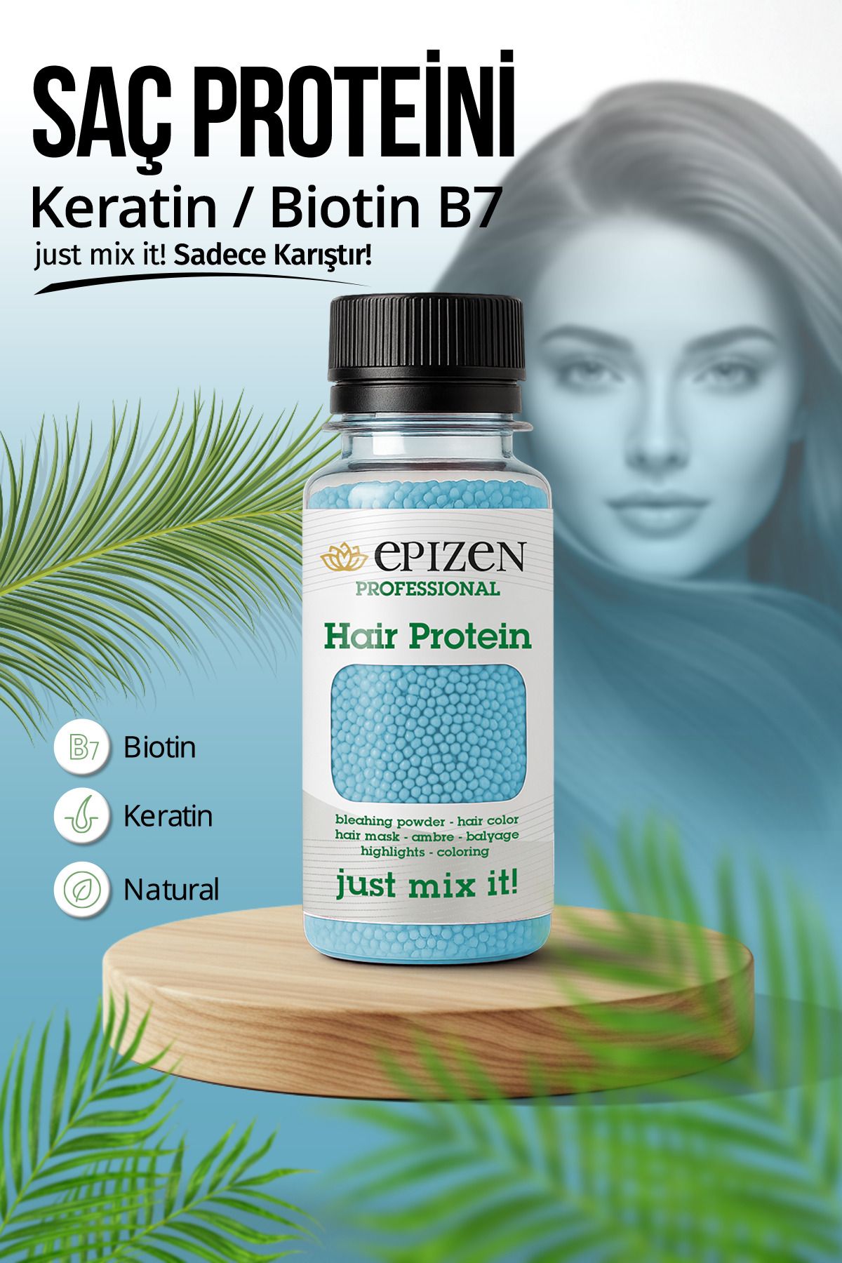 EPİZEN Keratin Destekli Saç Bakım Proteini - Yıpranmış Saçlar İçin Koruyucu Ürün