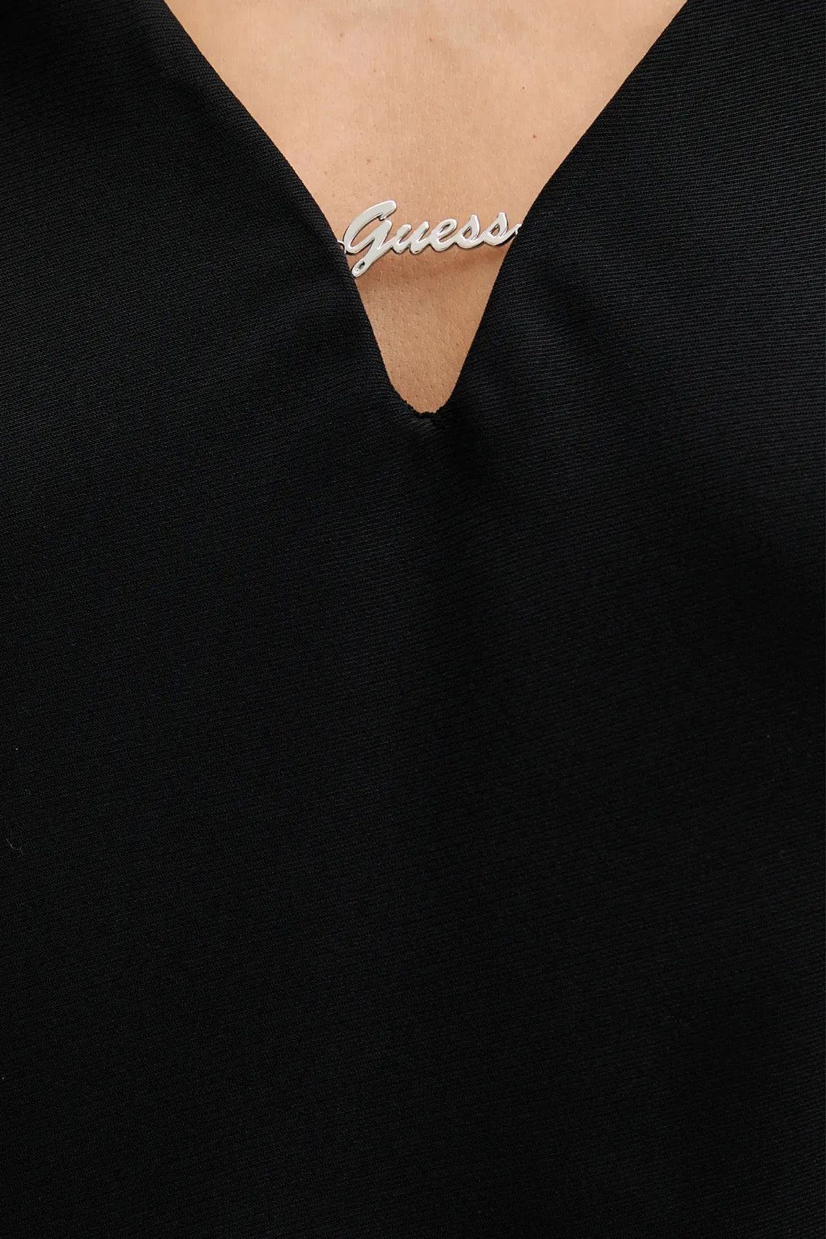Guess-Caroline Regular Fit με λαιμόκοψη μπάλα με λογότυπο W5GH58WGLD2 TOP W5GH58 WGLD2 JBLK 5