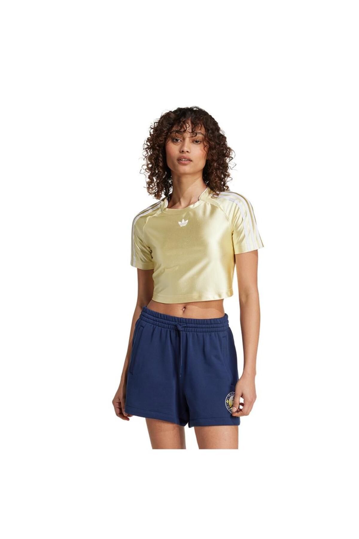 adidas-Yellow Women's T-Shirt Teamgeist Top Jc6350 2