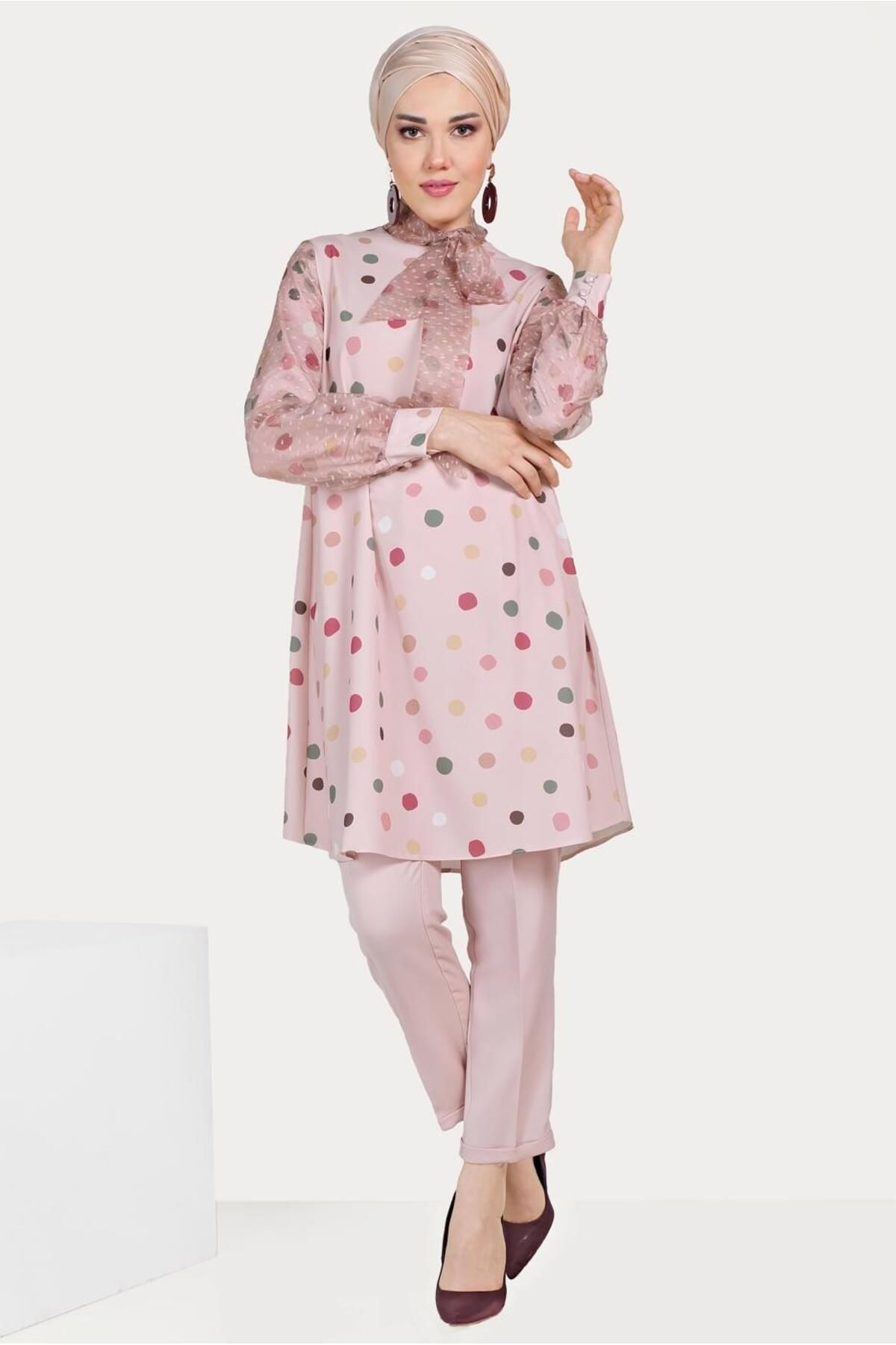 Alvina-Tule Detail Pointed Tunic 40503 2