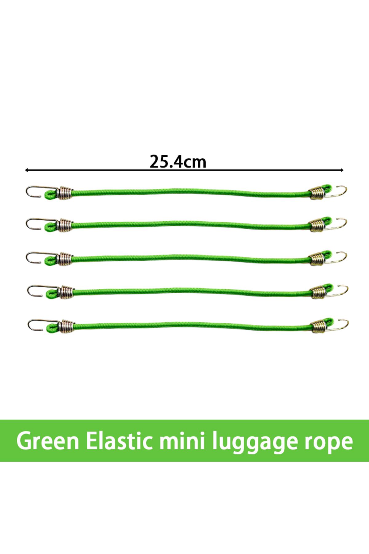 Choice-Green 5pcs 5/10PCS Luggage Strap Elastic Strap Fixed Elastic Cord Socket Fixed Small Hook 4mm Latex 1