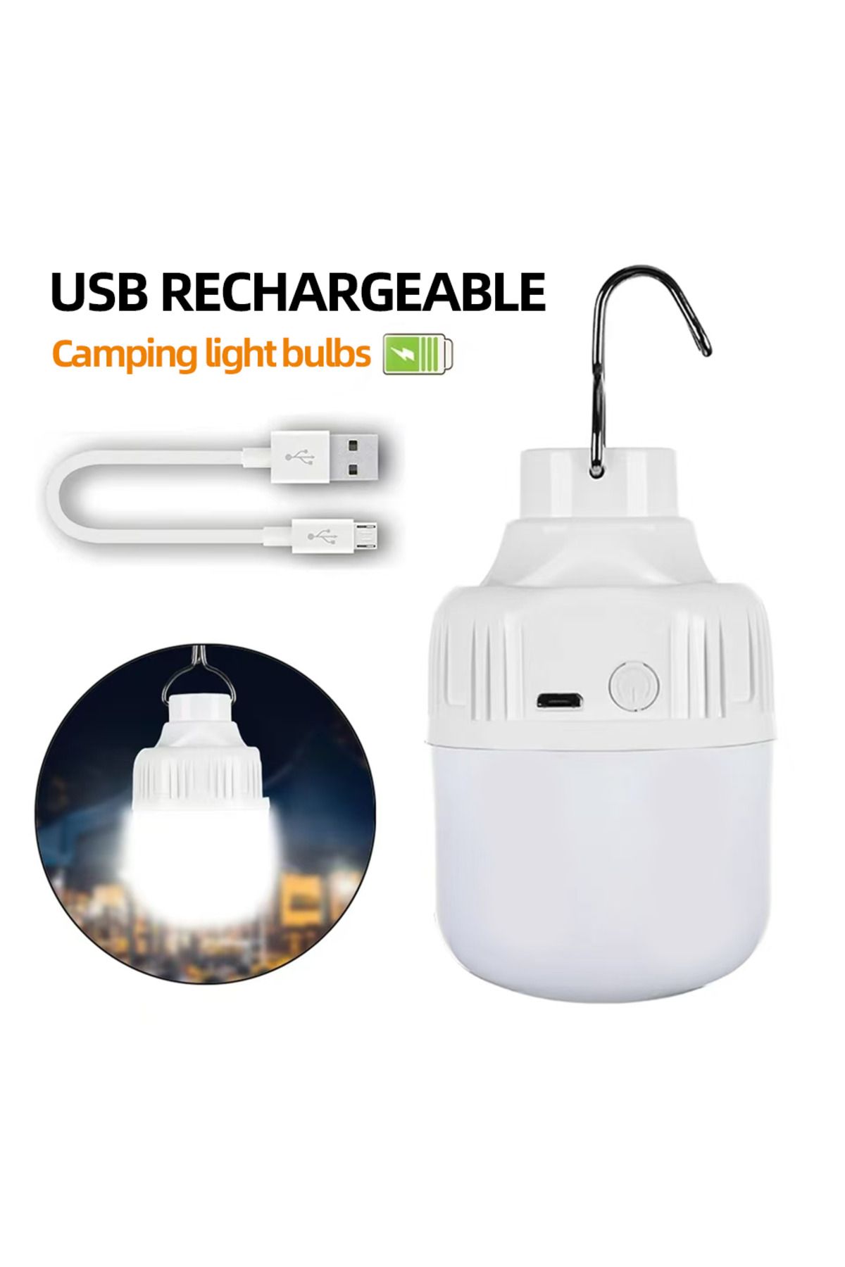 Choice-مصباح تخييم LED محمول من Miflame بقوة 80 وات، 60 مم، قابل لإعادة الشحن عبر USB، 3 أوضاع، ضوء طوارئ عالي الطاقة 4