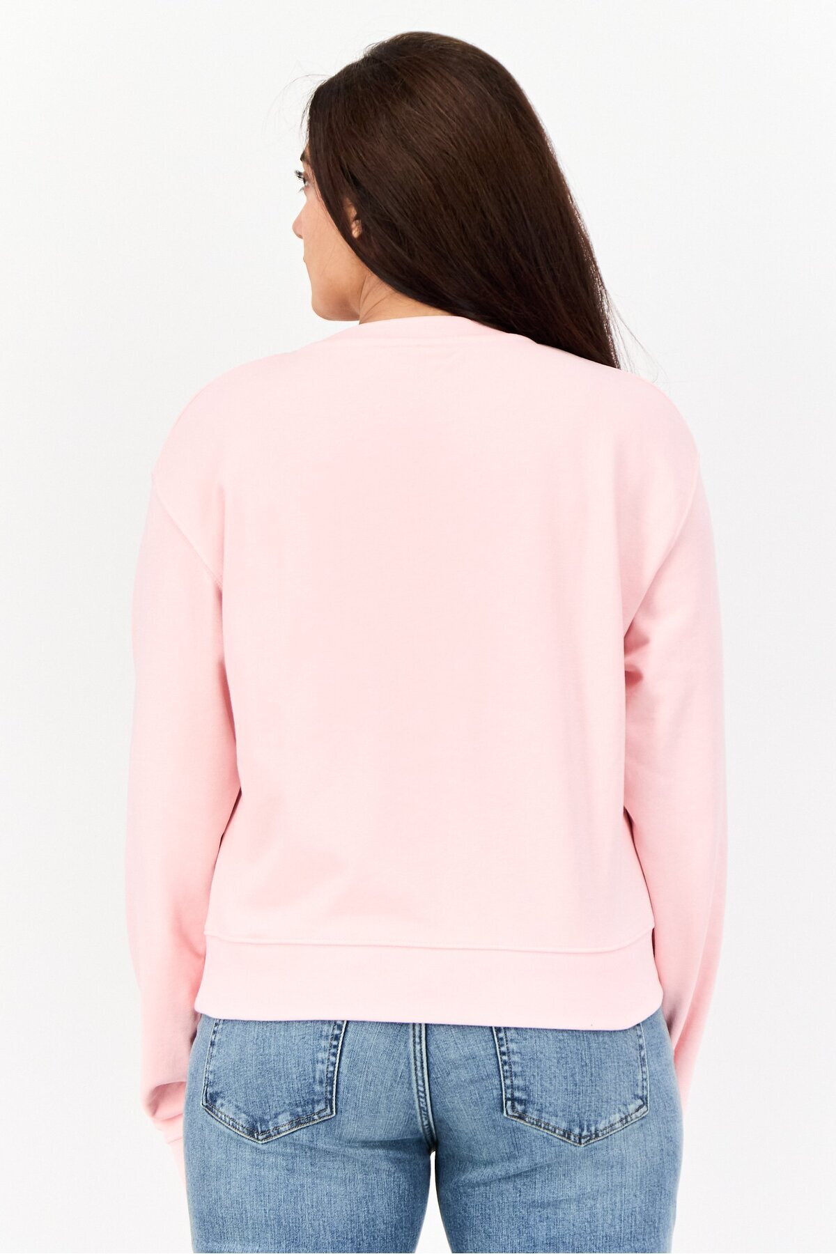 Juicy Couture-Women Crew Neck Brand Logo Long Sleeves Sweatshirt, Pink 4