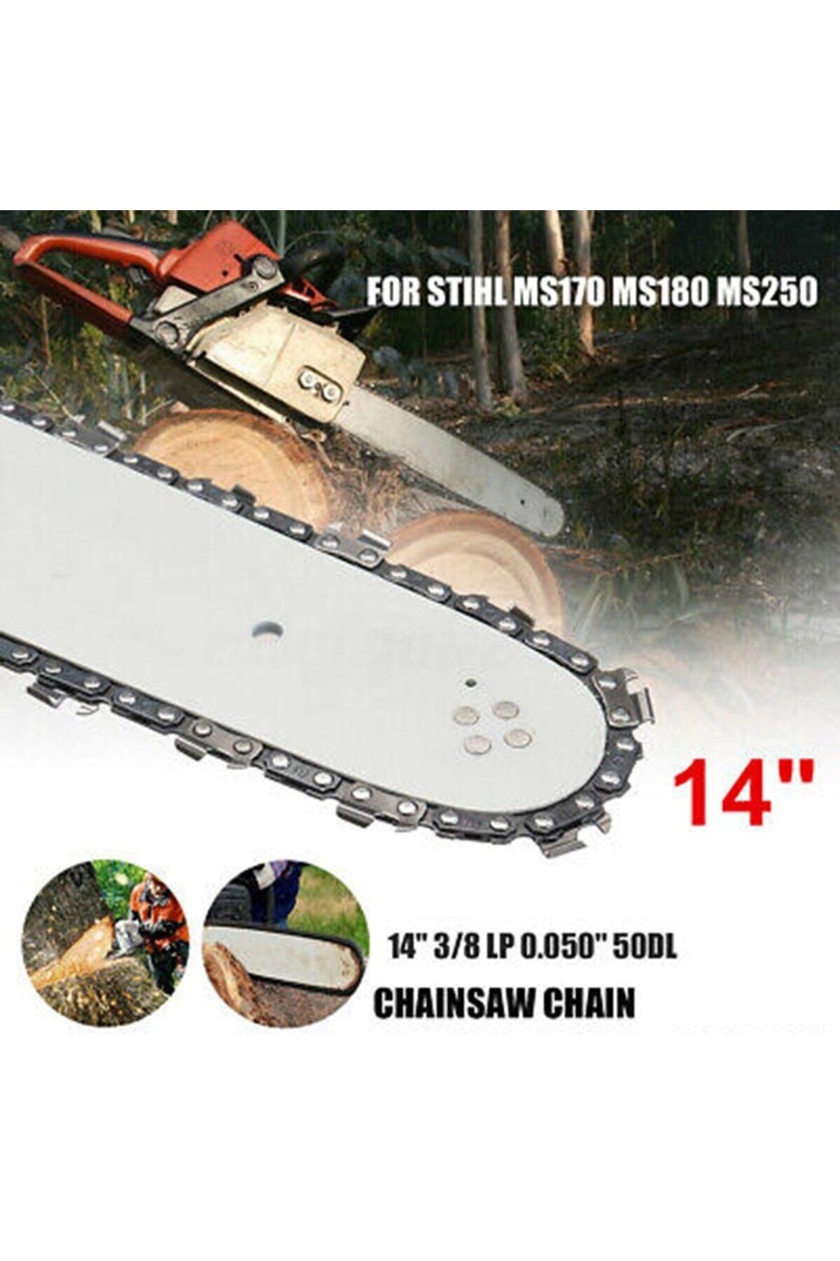 Choice-سلسلة منشار سلسلة 14 بوصة 3/8 LP 50DL سلاسل حادة بديلة لمنشار سلسلة STIHL MS250 MS180 MS230... 3