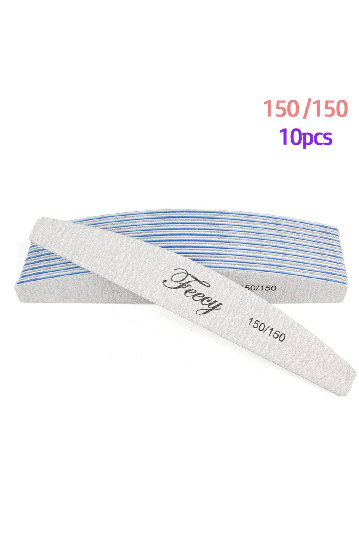 LOOFEO-10pcs Nail File Buffer Double Side Of The Nail File Buffer 100/180 Trimmer Lime Buffer In The Nail A 1