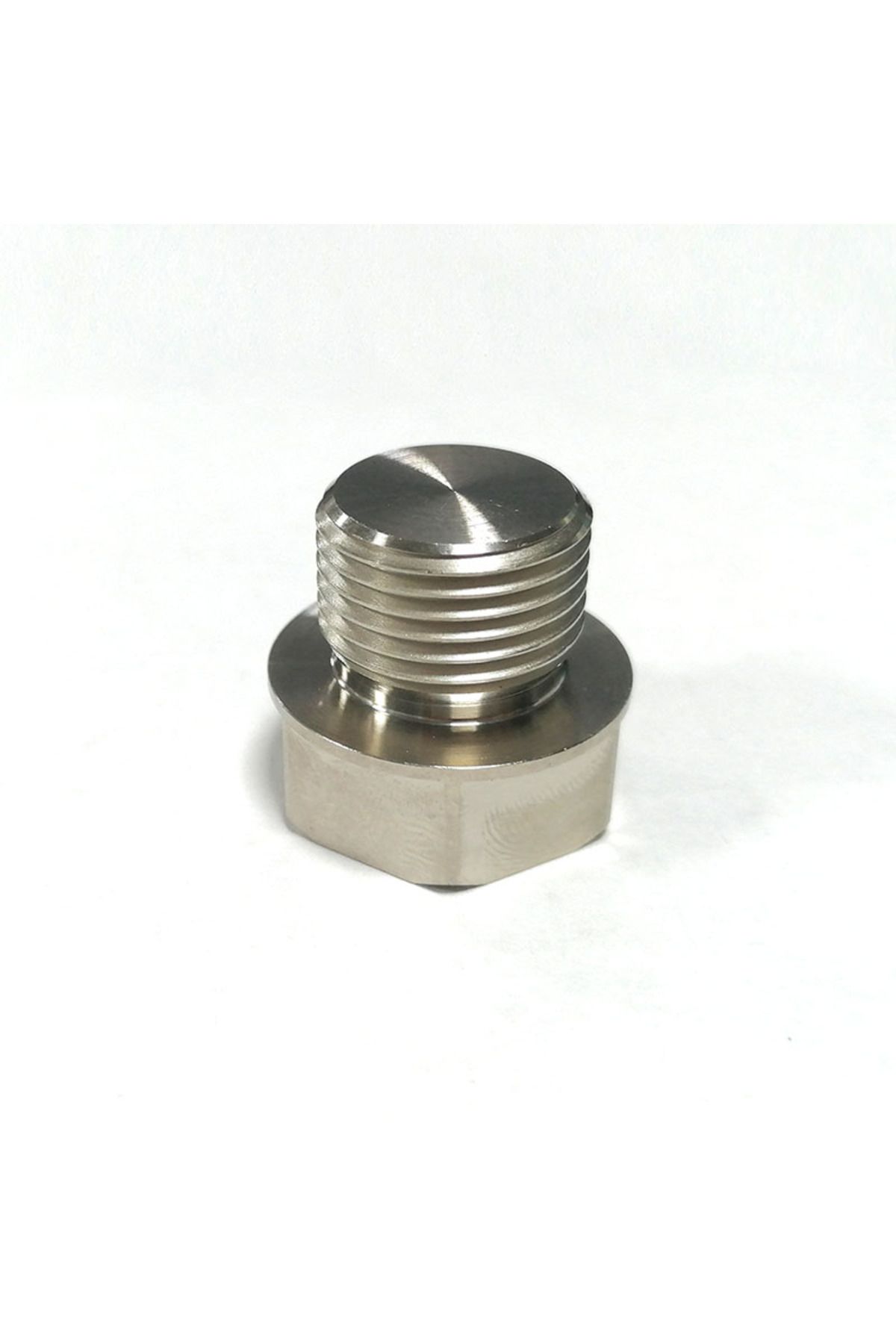 Choice-silver M18x1.5 Universal Steel Plating Nickel O2 Lambda Oxygen Sensor Connector Hexagon Plug Bung Au 1