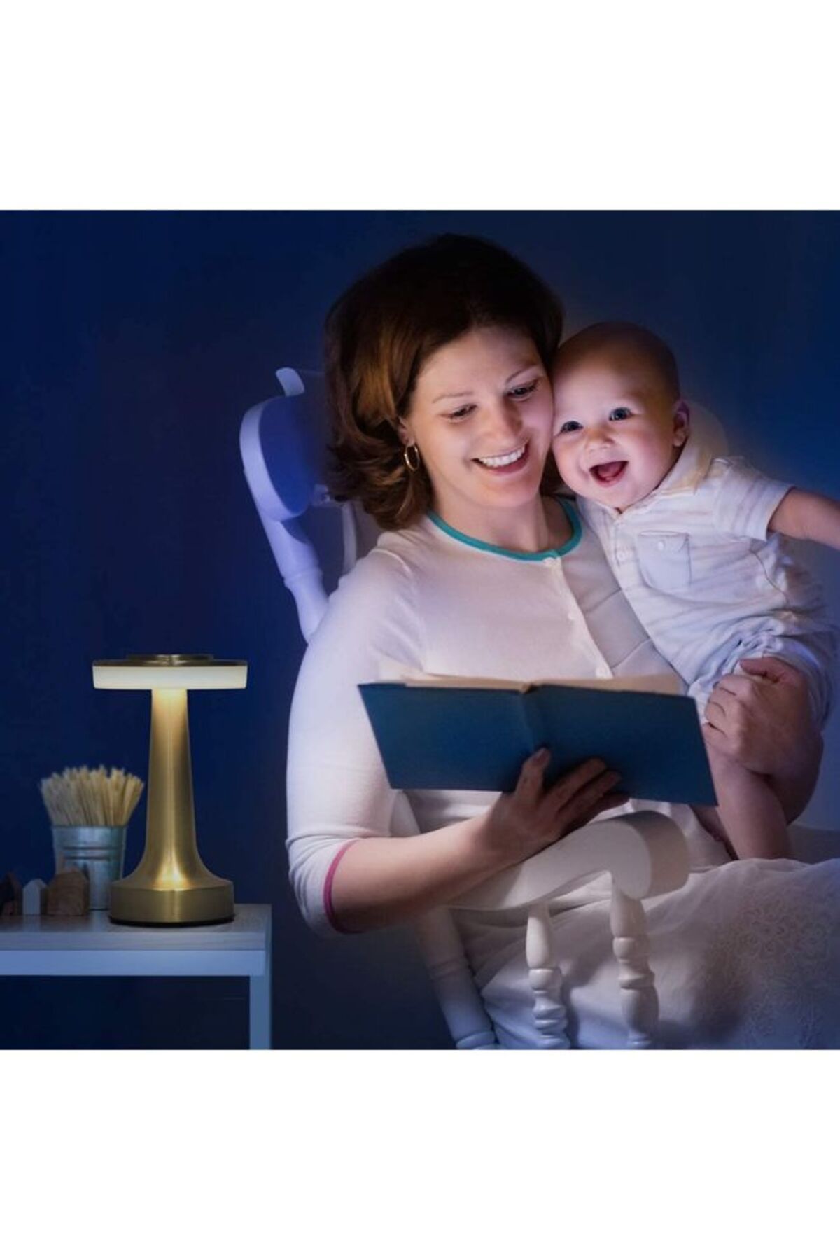 COOYA-Portable LED Table Lamp With Touch Sensor Gold 21x9cm 4
