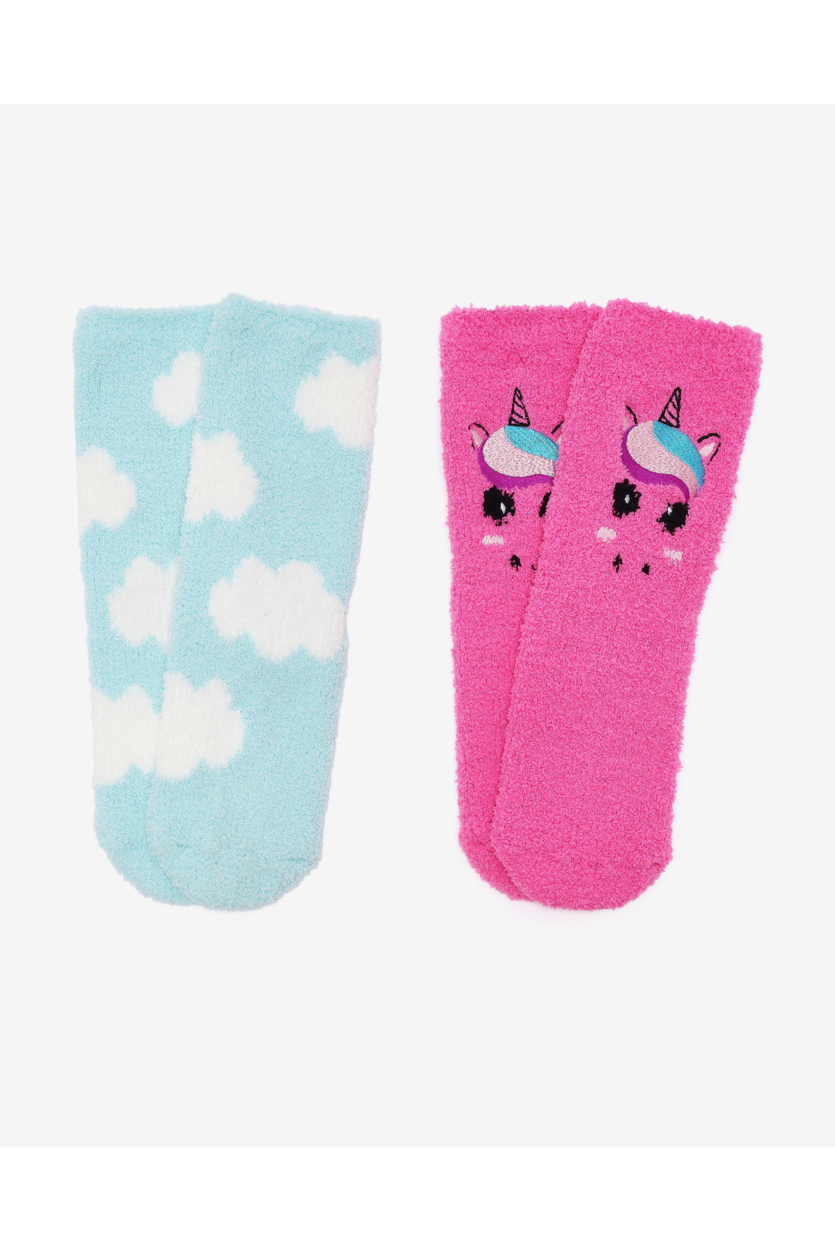 Non Terry Crew - 2 بسته جوراب بچه گانه Big Girl Pink Socks S600836-670 Skechers