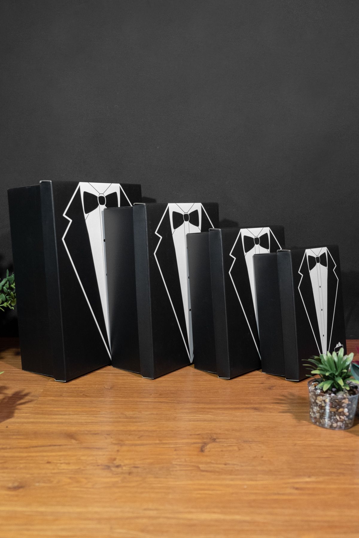 SİMGE KUTU Büyük Boy Xl-4 - Damat Bohçası - Damat Kutusu - Çeyiz Kutusu Seti 4'lü Set